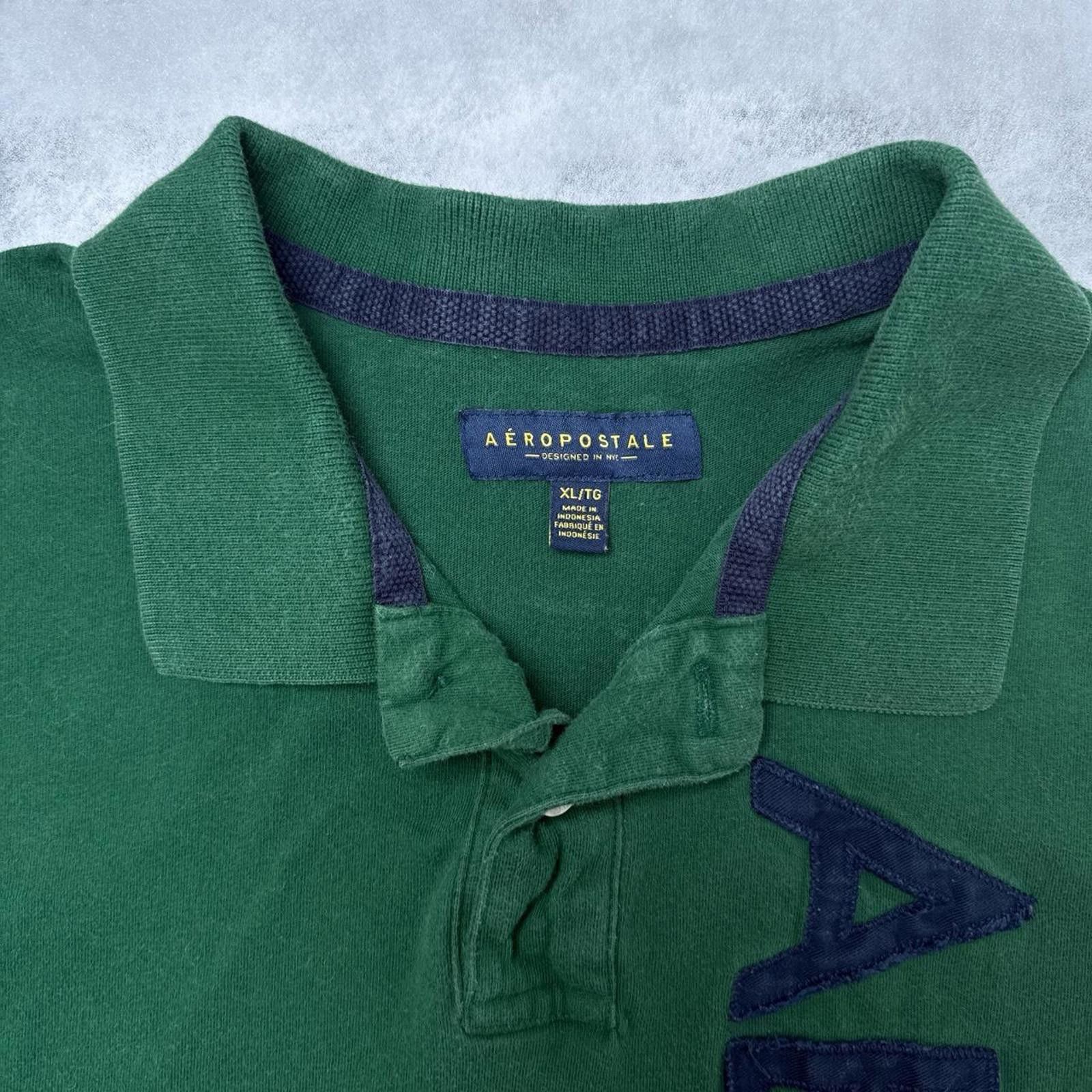 Aeropostale Y2K Aeropostale 00s Green Polo Shirt Size US XL / EU 56 / 4 - 4 Thumbnail