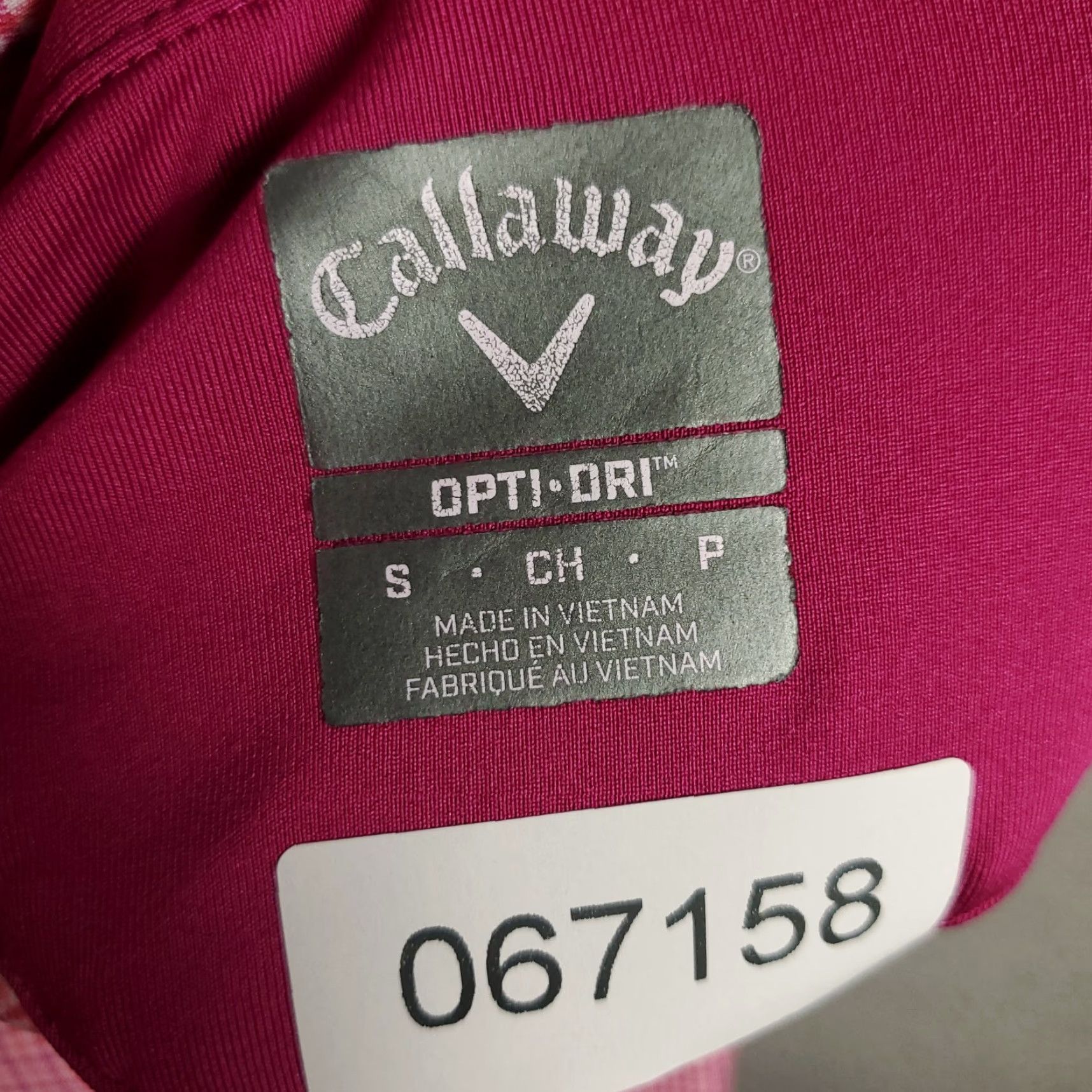 Callaway Callaway Polo Shirt Mens Small Magenta Check Opti Dri Fit Golf Short Sleeve Size US S / EU 44-46 / 1 - 6 Thumbnail