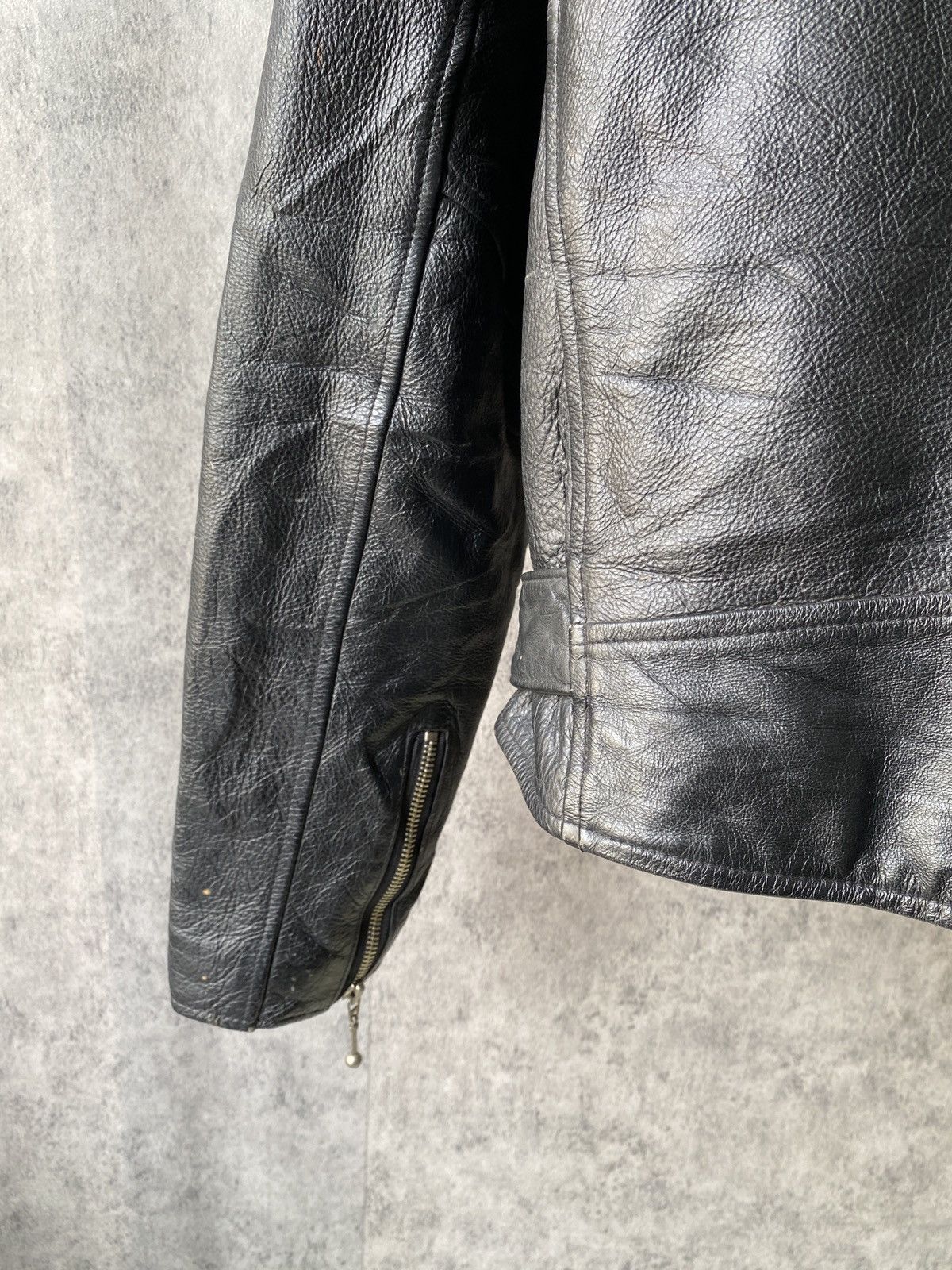 Leather Vintage Stefanel Kids Biker’s Design Leather Jacket Size US L / EU 52-54 / 3 - 11 Thumbnail