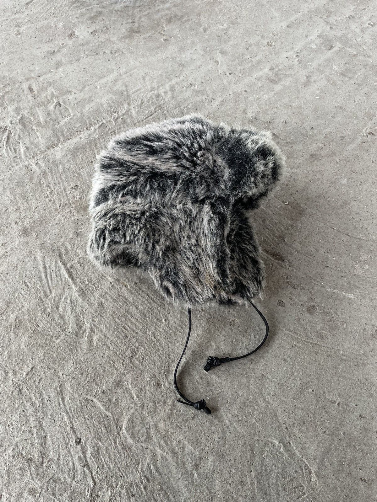 Japanese Brand × Vintage Crazy Y2K Fur Trapper Fuzzy Ushanka Beanie Hat Mohair Faux Size ONE SIZE - 2 Thumbnail
