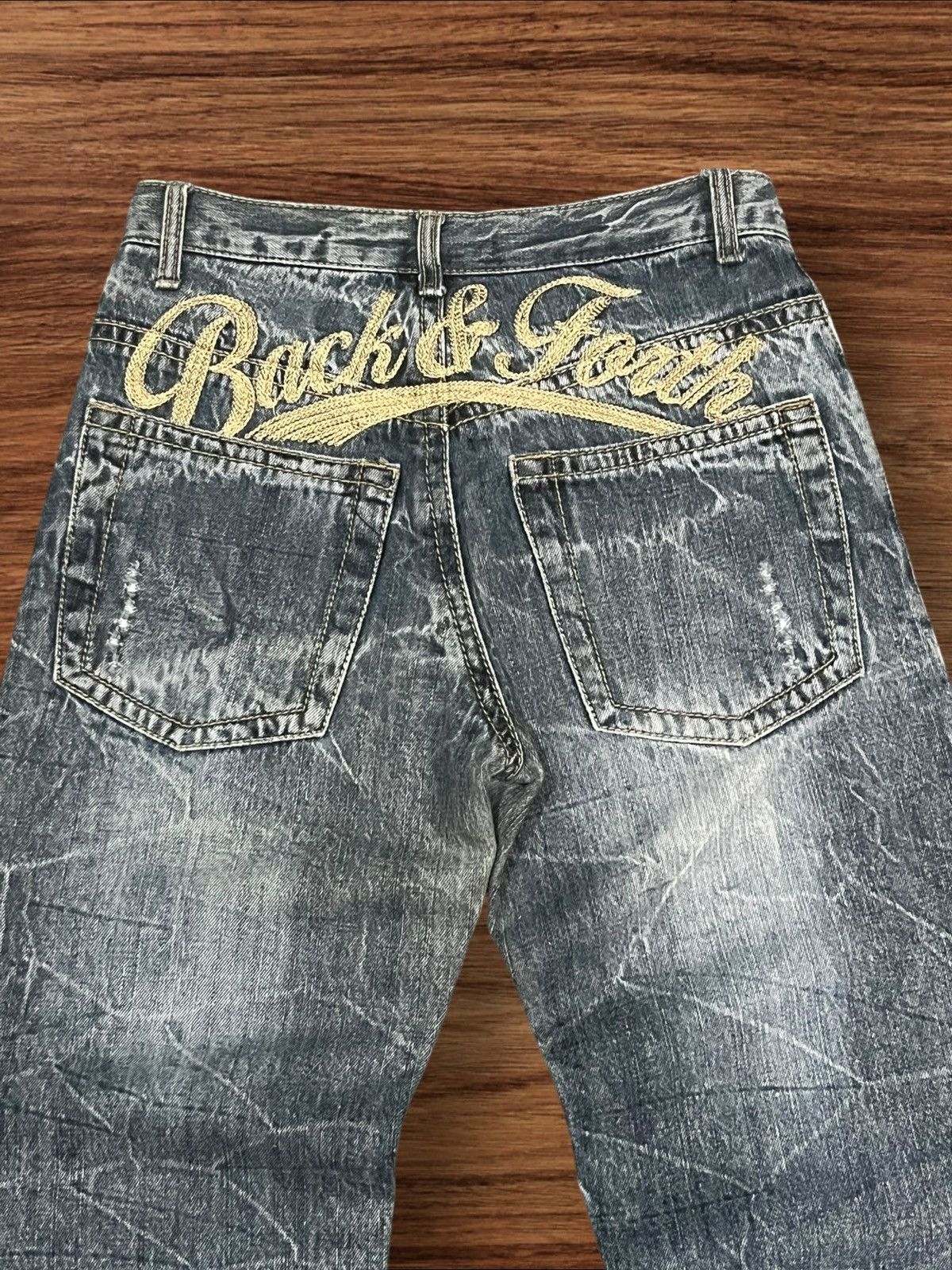Japanese Brand × Le Grande Bleu (L.G.B.) Vintage Japanese Brand Back & Forth Embroidered Whisker Jean Size US 28 / EU 44 - 6 Thumbnail