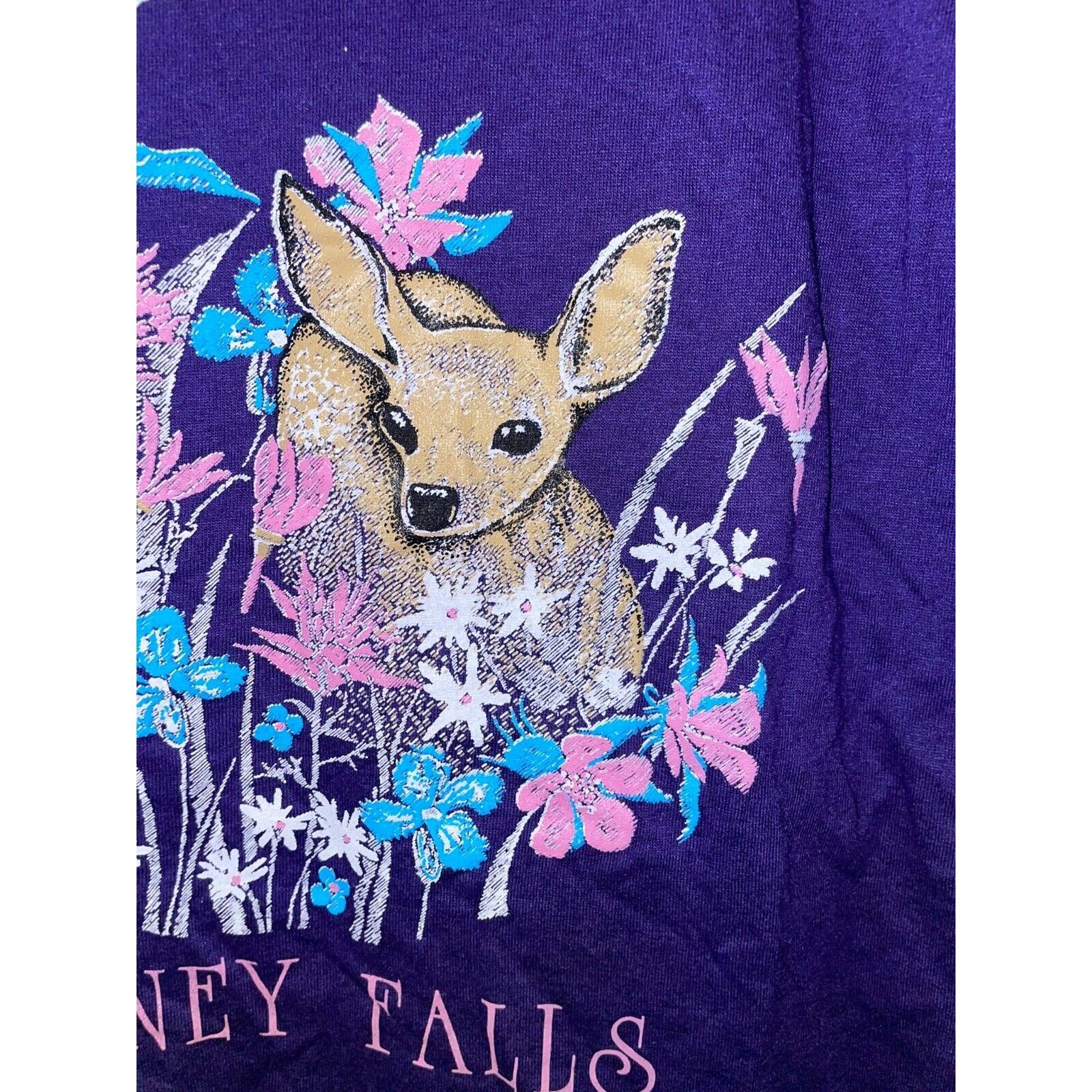 Jerzees Vintage Burney Falls Shirt Fawn Deer Animal Tee VTG 90s M Size US M / EU 48-50 / 2 - 2 Thumbnail