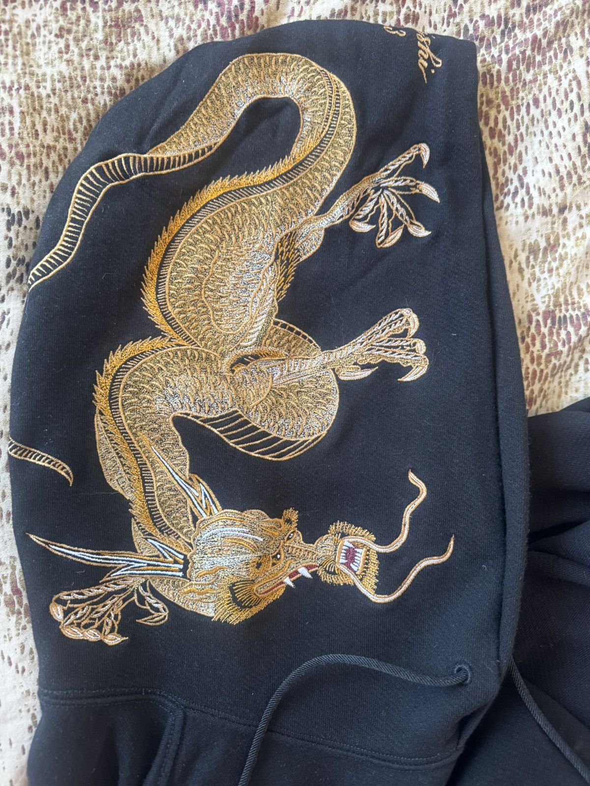 Maharishi MAHARISHI DRAGON EMBROIDERED HOODED SWEAT GOLDEN BLACK Size US L / EU 52-54 / 3 - 4 Thumbnail