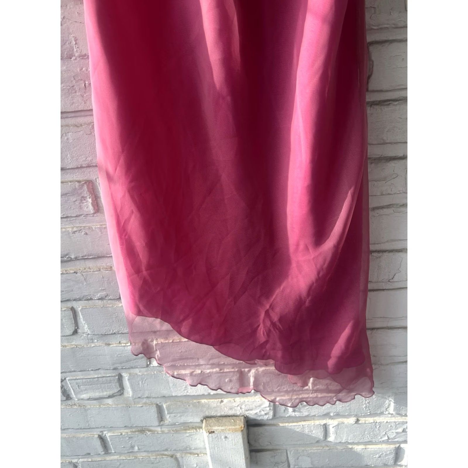 Pinko VINTAGE Y2K Dress Pink Midi Sheath Rhinestone Party Cocktail Womens Petite 6P Size M / US 6-8 / IT 42-44 - 4 Thumbnail