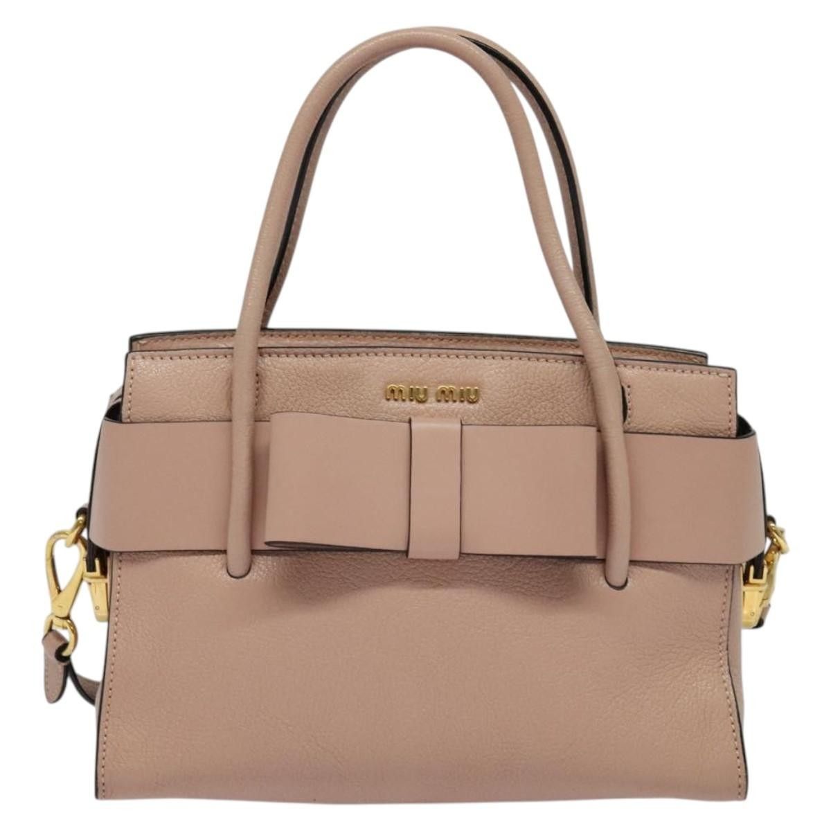 Miu Miu Miu Miu Madras Fiocco Bow Tote Leather Size ONE SIZE - 1 Thumbnail