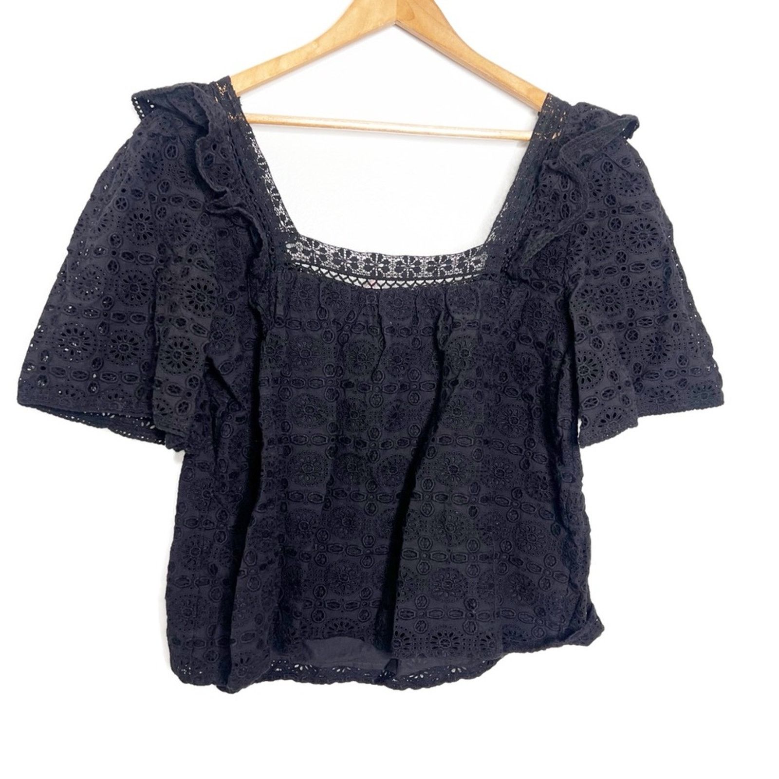 Vineyard Vines New with Tag Vineyard Vines Women's Black Eyelet Blouse Size XL / US 12-14 / IT 48-50 - 9 Thumbnail