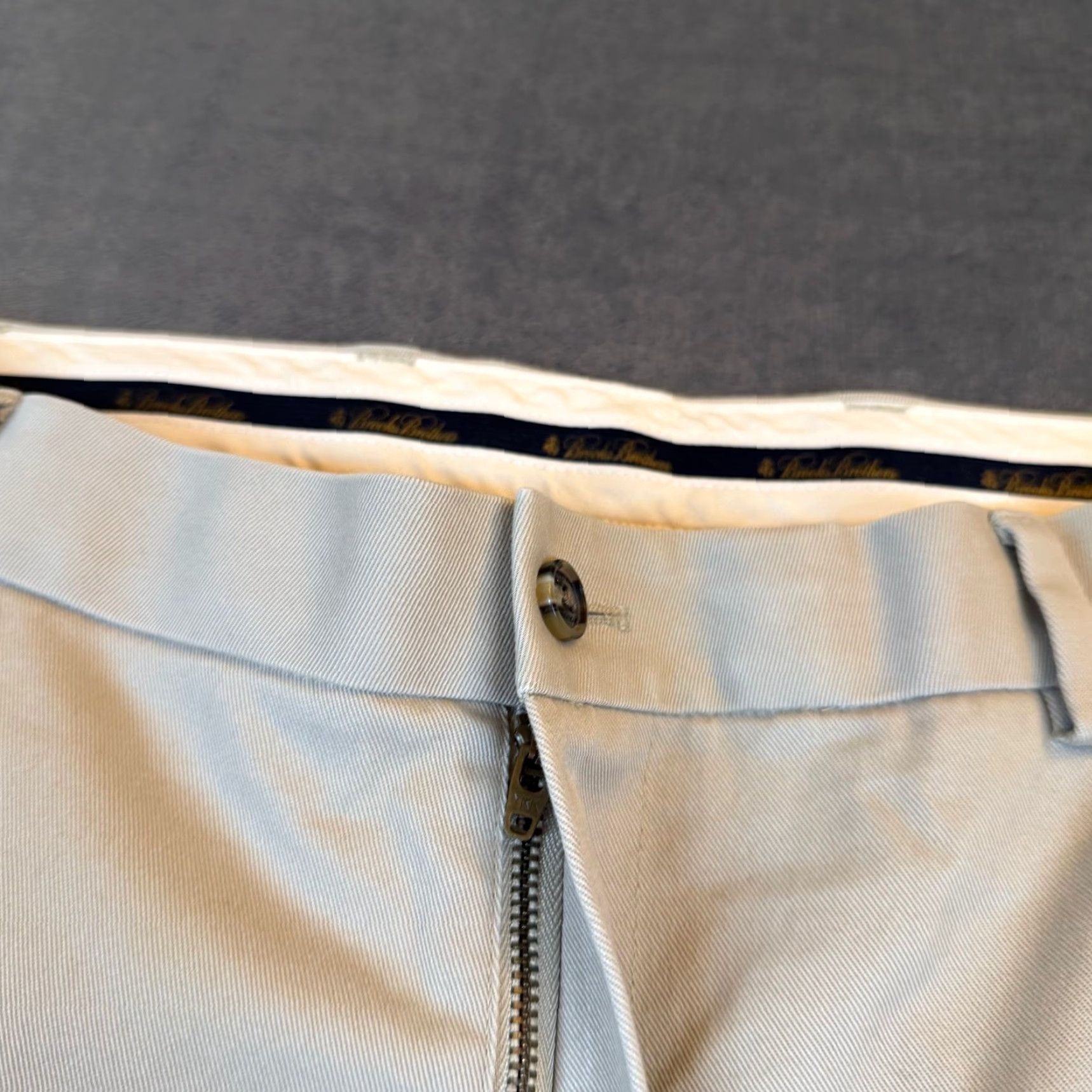 Brooks Brothers Brooks Brothers Advantage Chino Clark Mens 38x30 Gray Cotton Stretch Pants Size US 38 / EU 54 - 6 Thumbnail