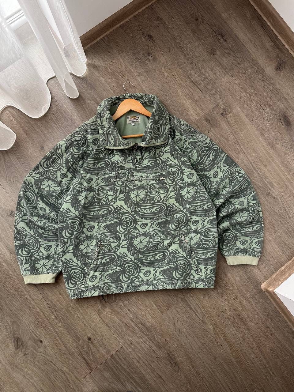 Japanese Brand × Vintage Vintage Japanese Anorak Rocky Printed Green Jacket Y2K Size US M / EU 48-50 / 2 - 6 Thumbnail