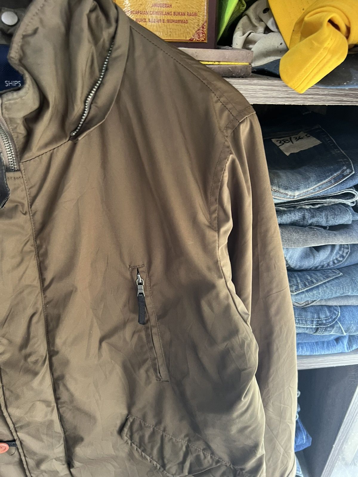 SHIPS 🔥Ships Double Zip Quilted Jacket Size US M / EU 48-50 / 2 - 6 Thumbnail