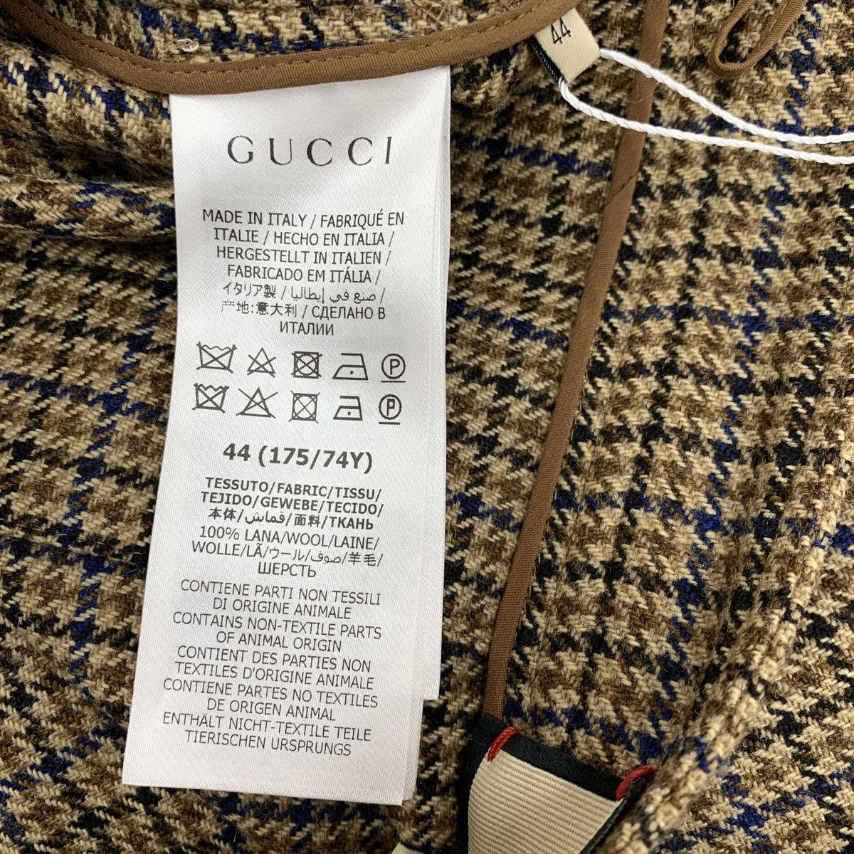 Gucci Gucci Brown Houndstooth Casual Pleated A-line Skirt K26WX Size 30" / US 8 / IT 44 - 6 Thumbnail