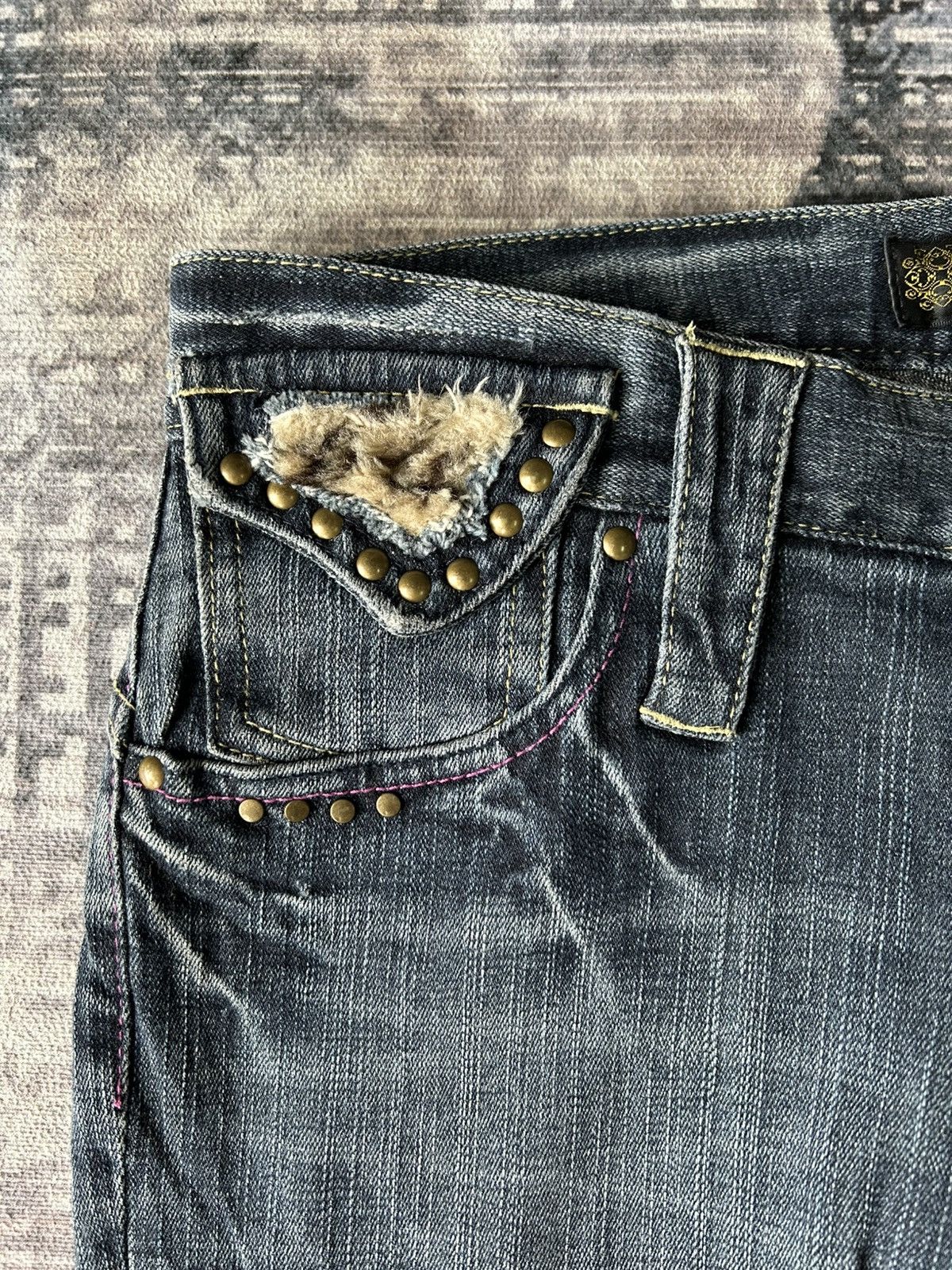 Japanese Brand Oririn Rabbit Flared Jeans Size 32" / US 10 / IT 46 - 4 Thumbnail