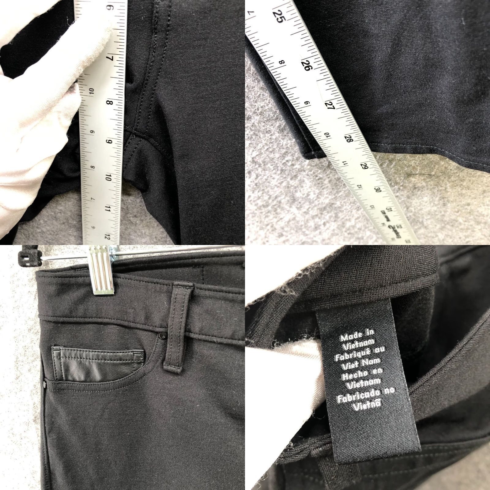 Calvin Klein Calvin Klein Pants Womens 8 Black Low Rise Ponte Skinny 5 Pocket Ankle Regular Inseam 28.5 in Size 30" / US 8 / IT 44 - 8 Thumbnail