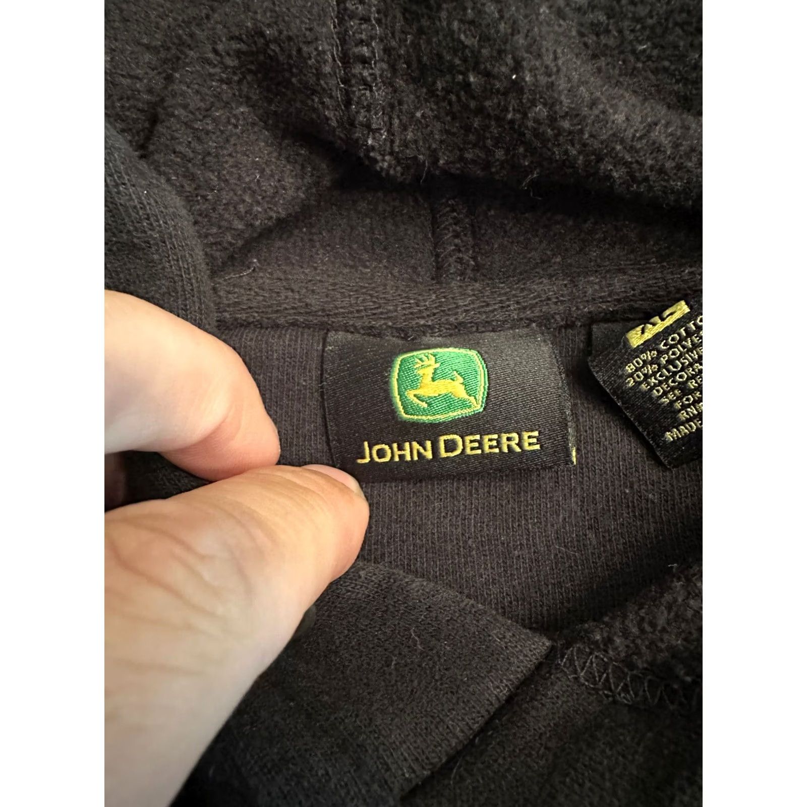 John Deere John Deere Equipment Hoodie Men XL Black Long Sleeve Pullover Size US XL / EU 56 / 4 - 5 Thumbnail