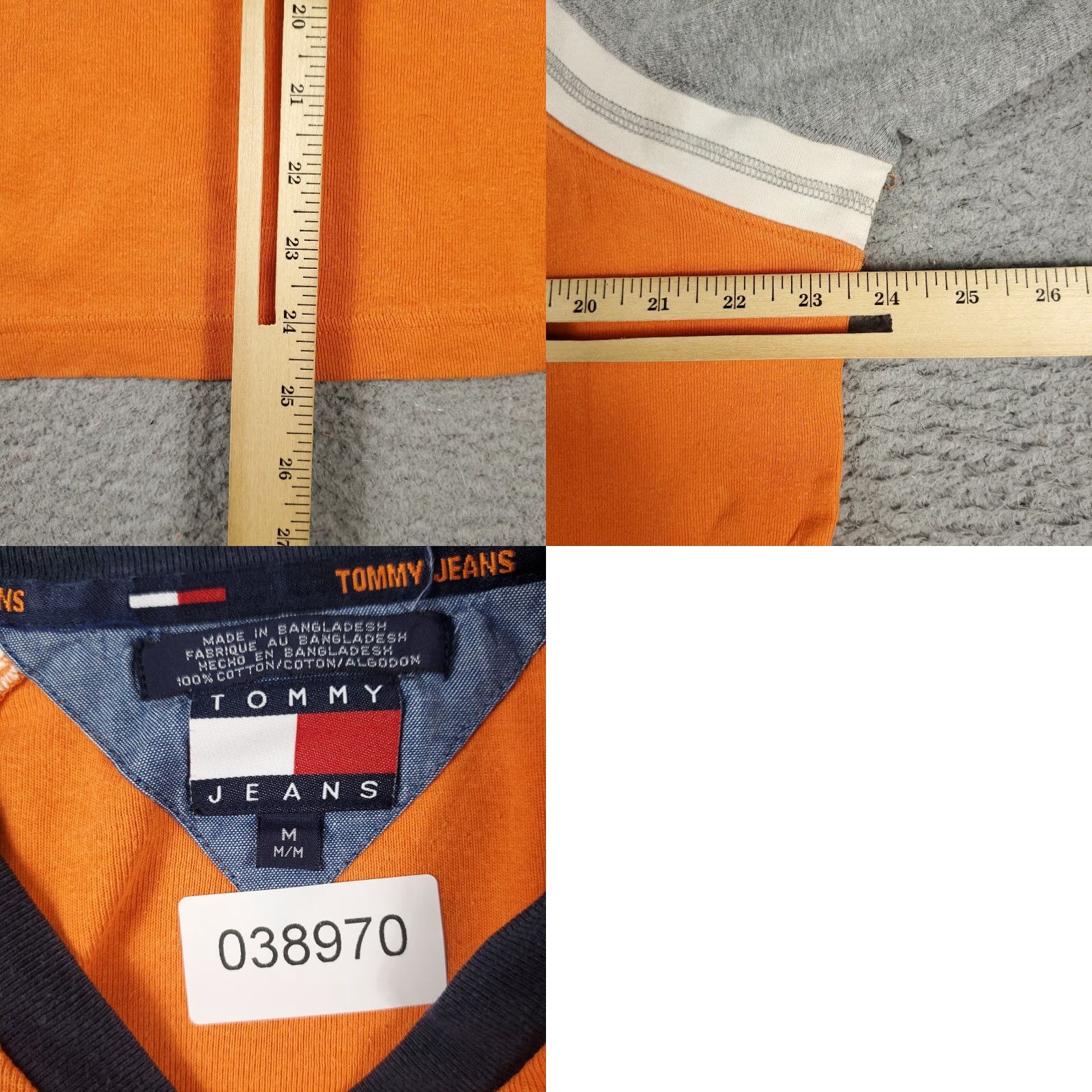 Tommy Hilfiger VINTAGE Tommy Hilfiger Shirt Mens Size Medium Orange Crew Neck Long Sleeve Logo Casual All Seasons Modern American Boys Girls Men Women Size US M / EU 48-50 / 2 - 8 Thumbnail