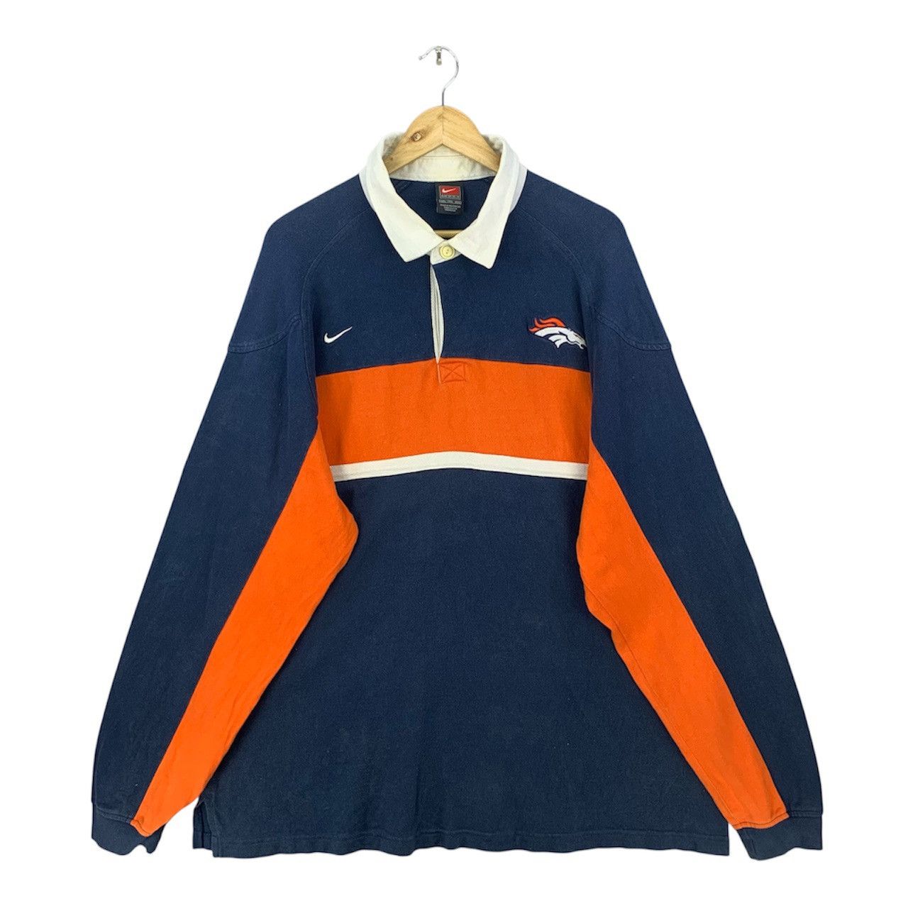 Nike Vintage Y2K Nike NFL Denver Broncos Long Sleeve Polo Shirt Size US XXL / EU 58 / 5 - 2 Thumbnail