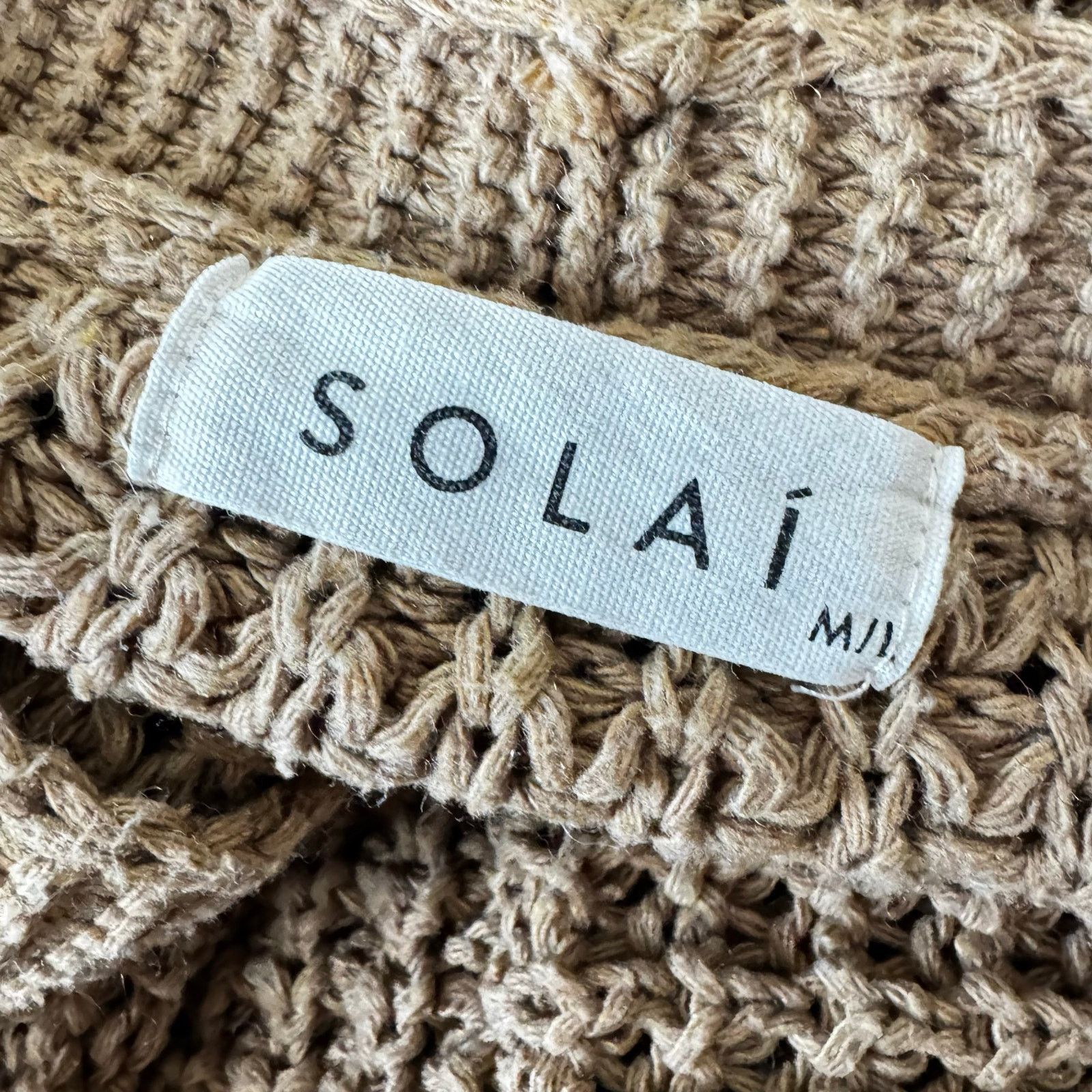Other SOLAI the label cotton blend chucky knit open front cardigan Size M / US 6-8 / IT 42-44 - 6 Thumbnail