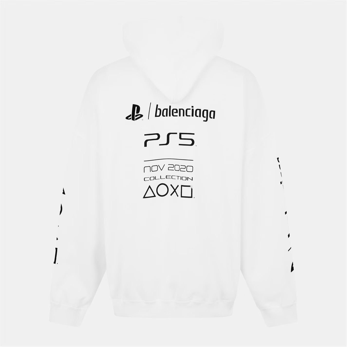 Balenciaga o1g2r1mq0226 Oversized Pull Over Hoodie In White Size US XL / EU 56 / 4 - 2 Thumbnail