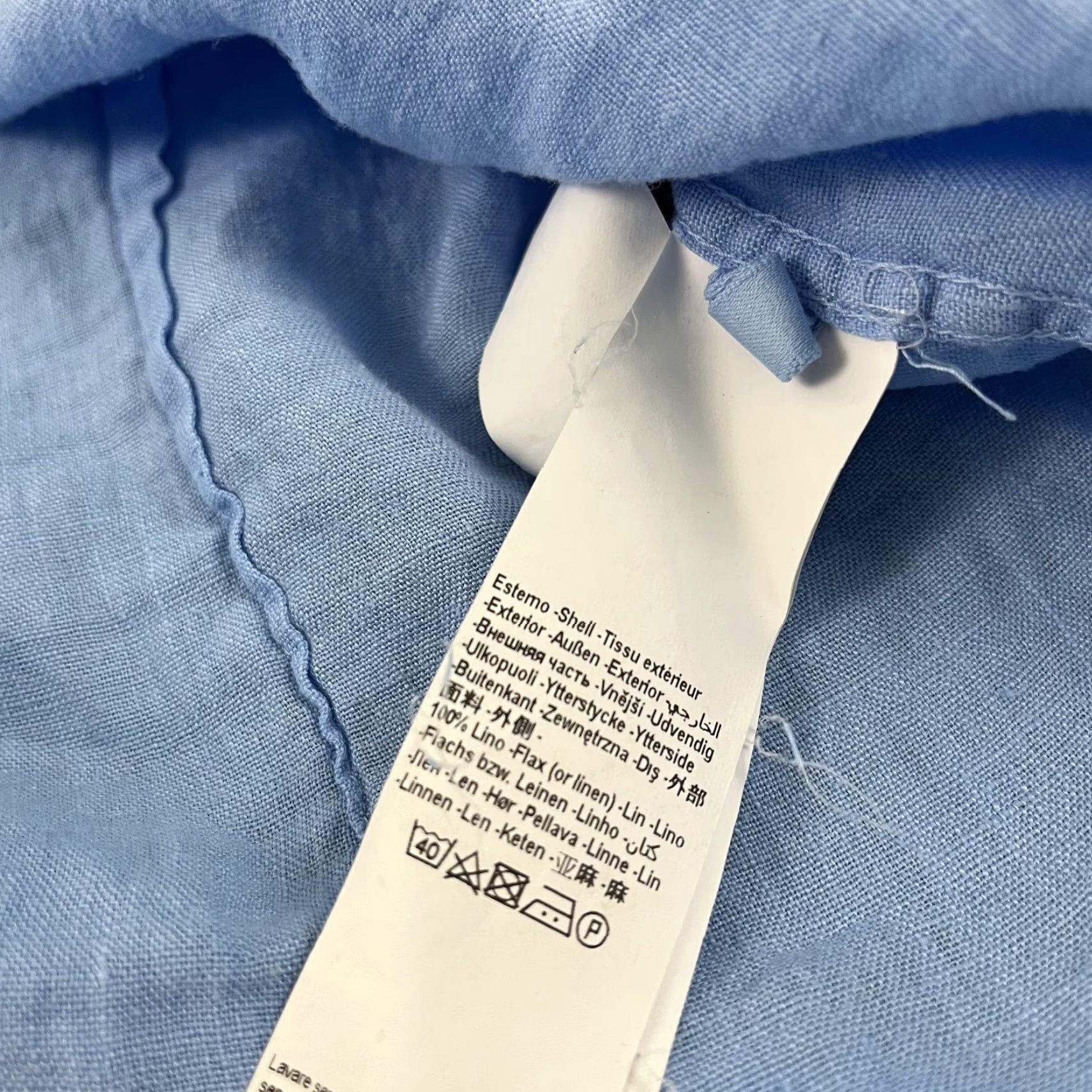 120% Lino VINTAGE 120% Lino Shirt Men Medium Blue Linen Button Up Casual Summer Preppy Size US M / EU 48-50 / 2 - 4 Thumbnail