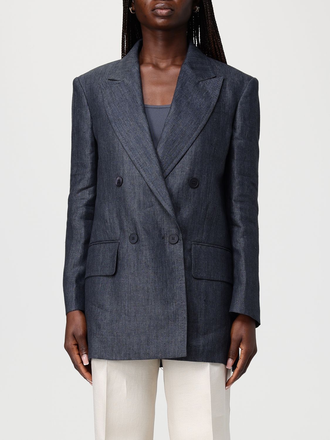 Max Mara Max Mara Jacket Woman Grey Size M / US 6-8 / IT 42-44 - 1 Thumbnail