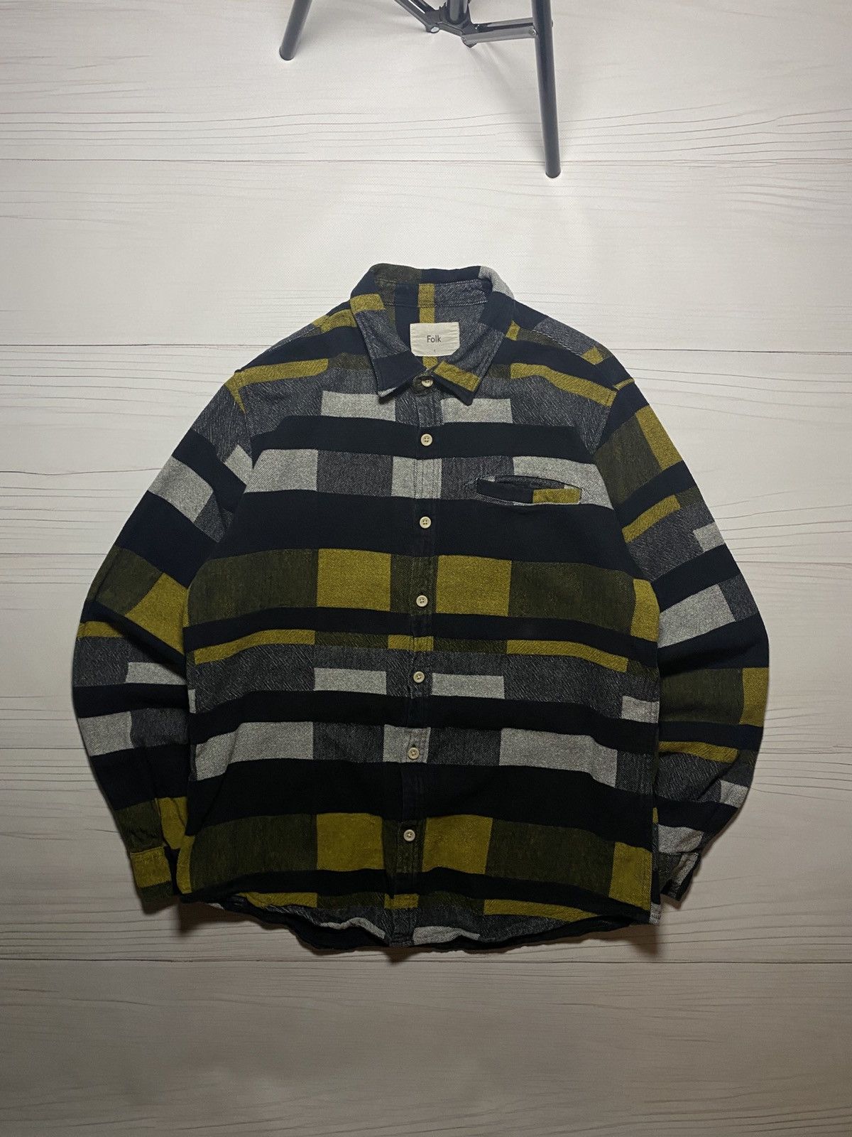 Folk × Vintage Vintage Folk flannel multicolour faded y2k button up shirt Size US L / EU 52-54 / 3 - 1 Thumbnail