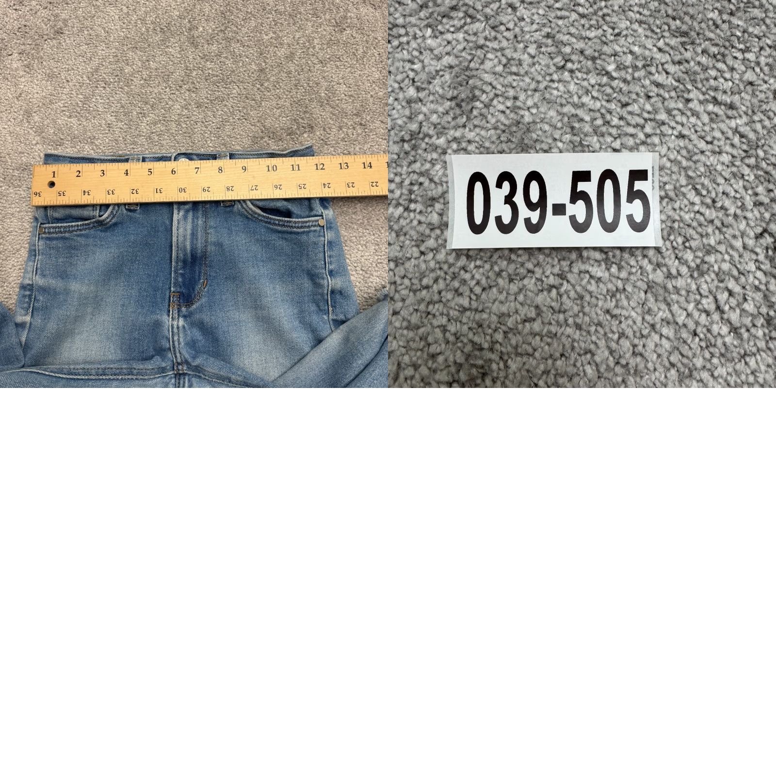 Vintage JUST BLACK Jeans Women 24 Blue Distressed High Rise Straight Ankle Denim Stretch Pocket Zipper Button 5-Pocket City Streetwear Size 42" / US 20 - 10 Thumbnail
