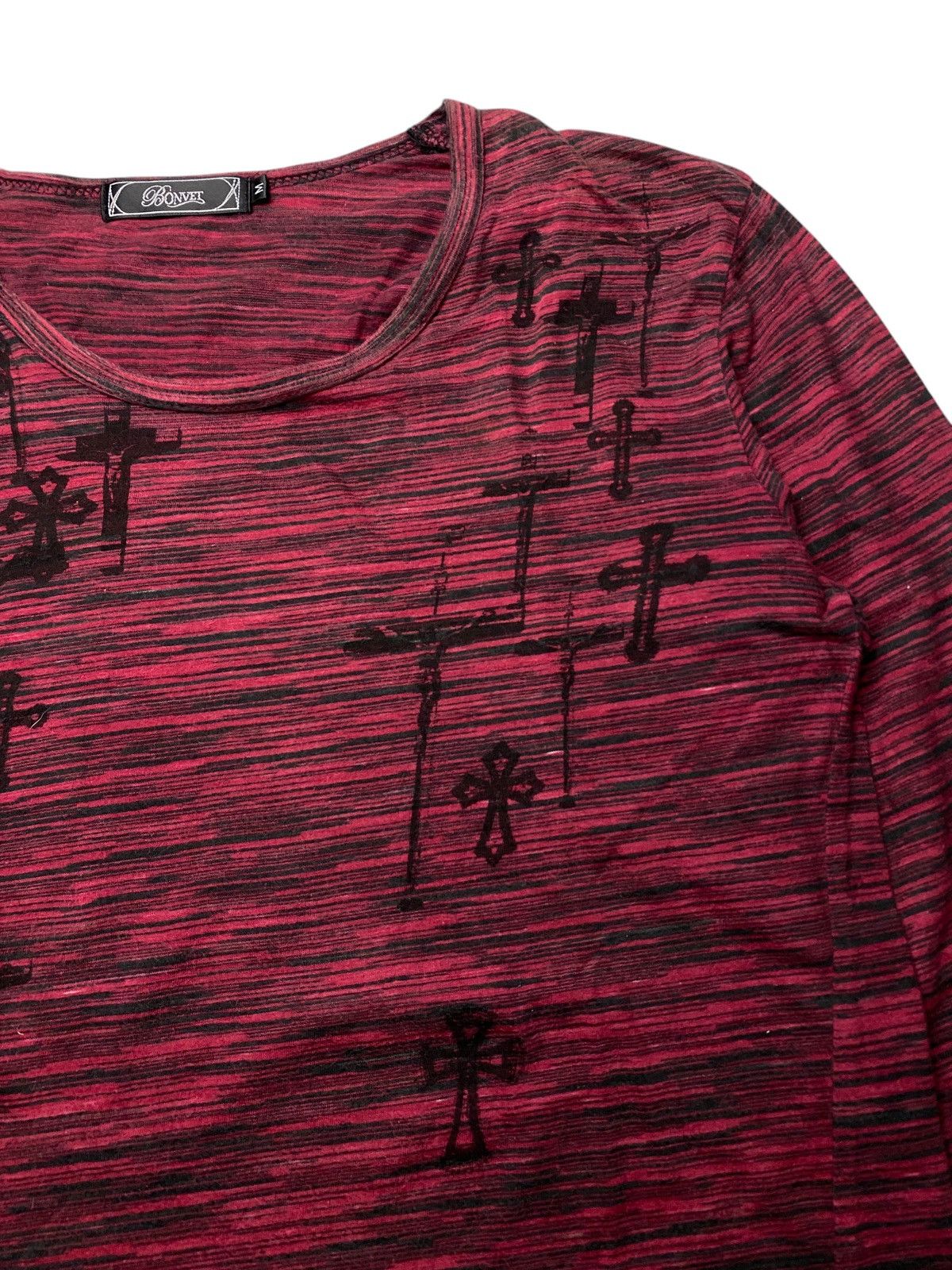 If Six Was Nine 2000's Bonvet Heaven Slayer Cross Longsleeve Size US M / EU 48-50 / 2 - 3 Thumbnail