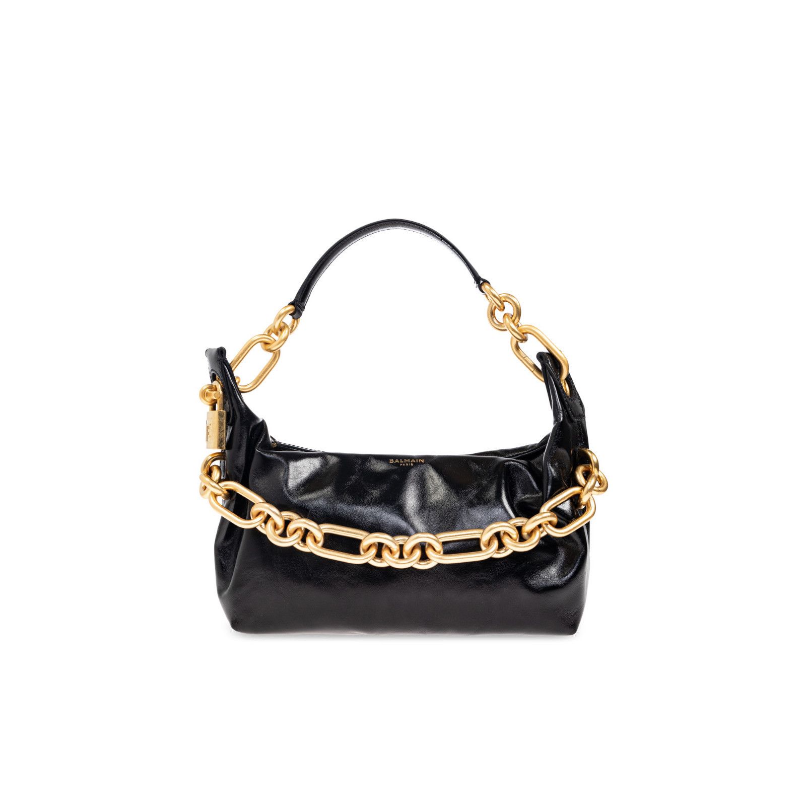 Balmain BALMAIN Sync Medium Black Leather Top Handle Bag New & Authe Size ONE SIZE - 1 Thumbnail