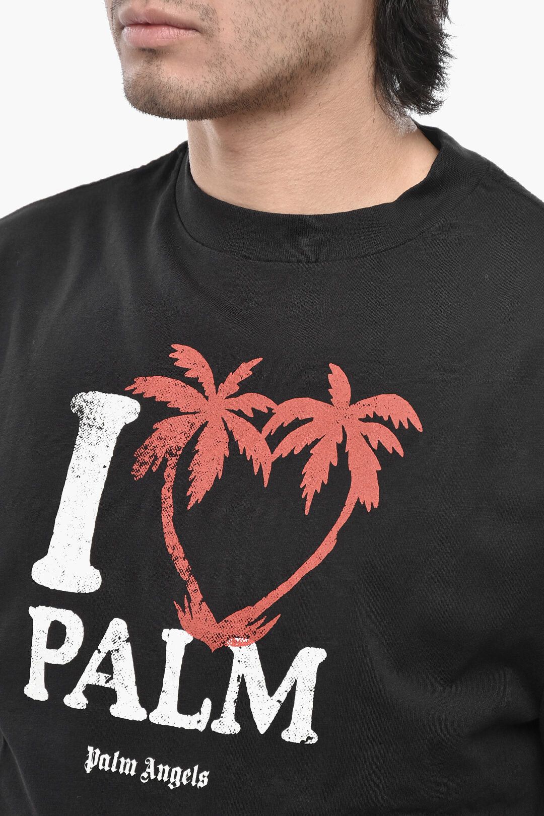 Palm Angels og1mm0226 Crewneck T-Shirt in Black Size US XL / EU 56 / 4 - 3 Thumbnail