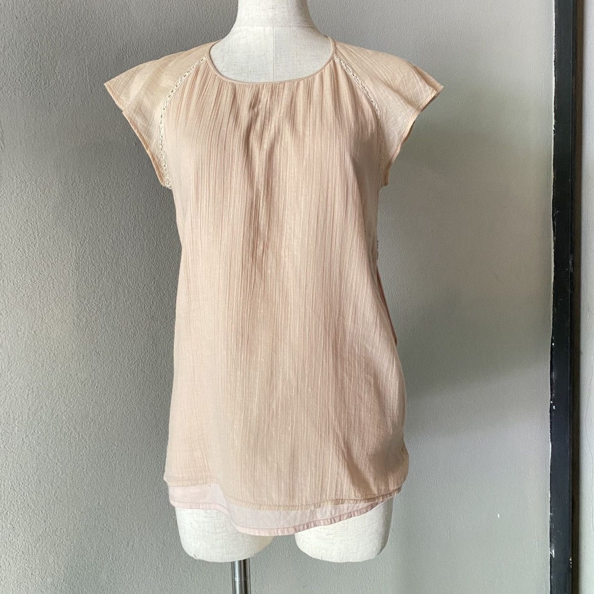 Isabel Marant Isabel Marant Peach Pleated Cap Sleeve Blouse Size S / US 4 / IT 40 - 23 Thumbnail