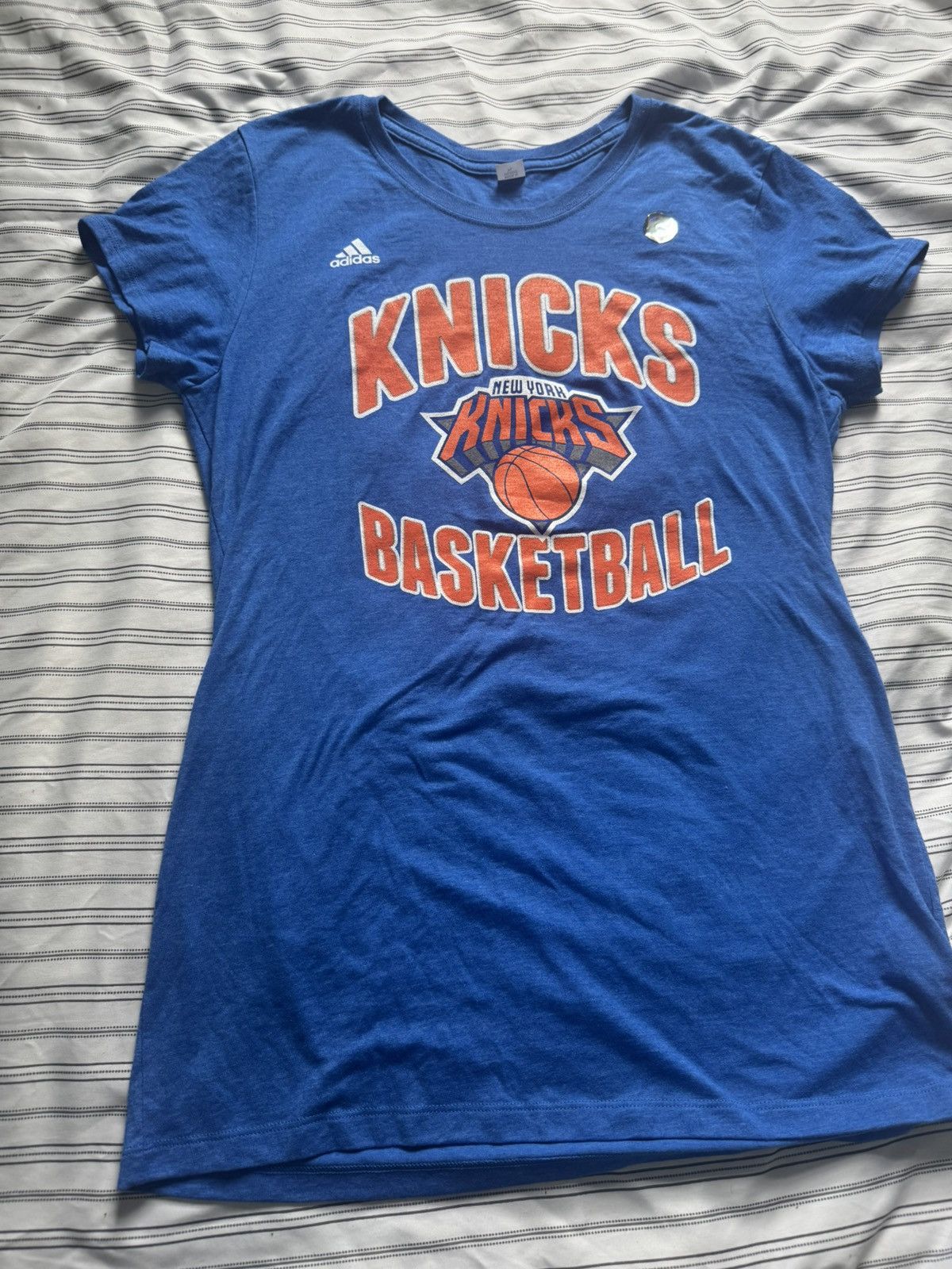 Adidas Adidas Knicks Basketball Tee Women’s XL Blue Derrick Rose Size XL / US 12-14 / IT 48-50 - 1 Thumbnail