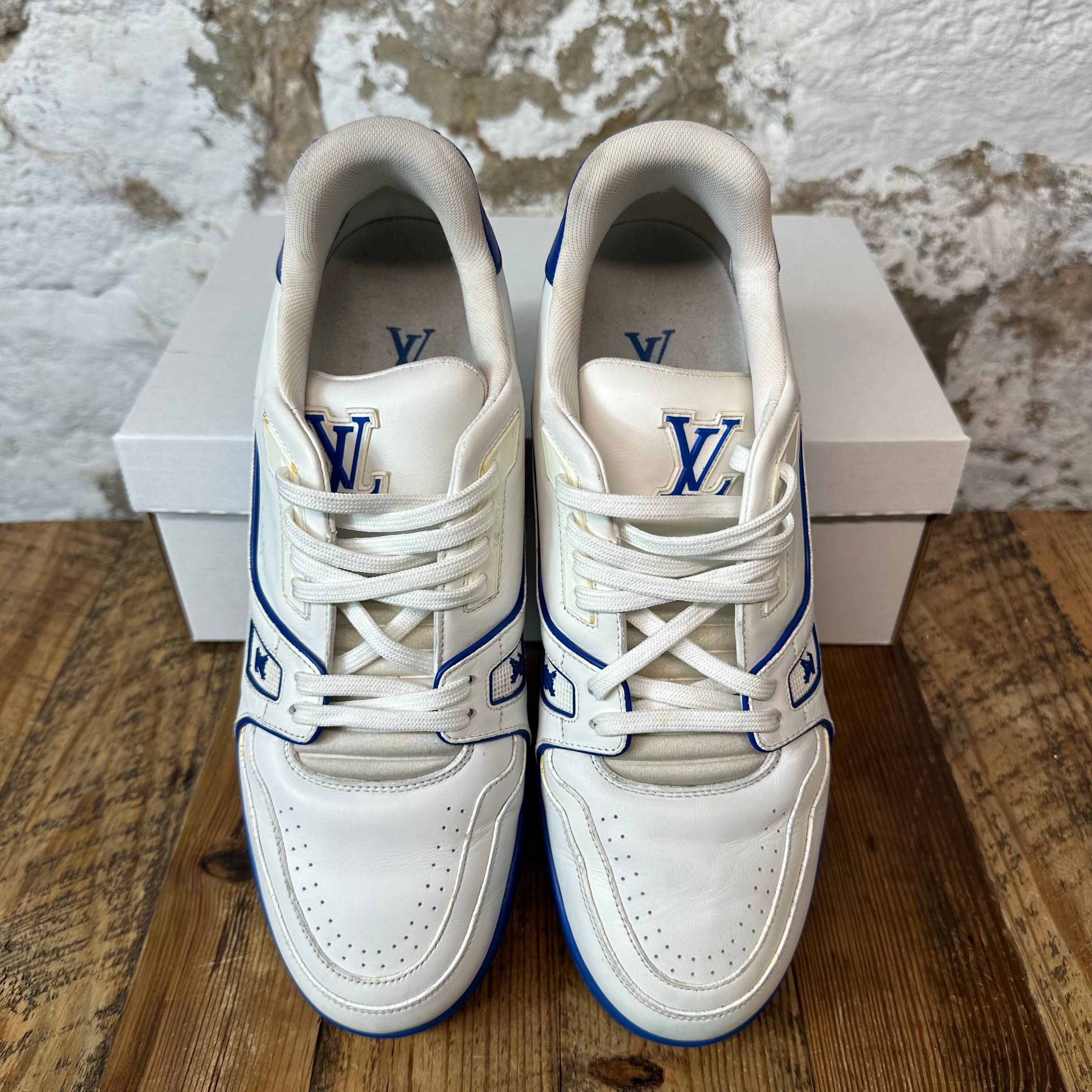 Louis Vuitton Louis Vuitton Blue White Trainer Sneaker Sz 11 (9.5LV) Size US 11 / EU 44 - 3 Thumbnail