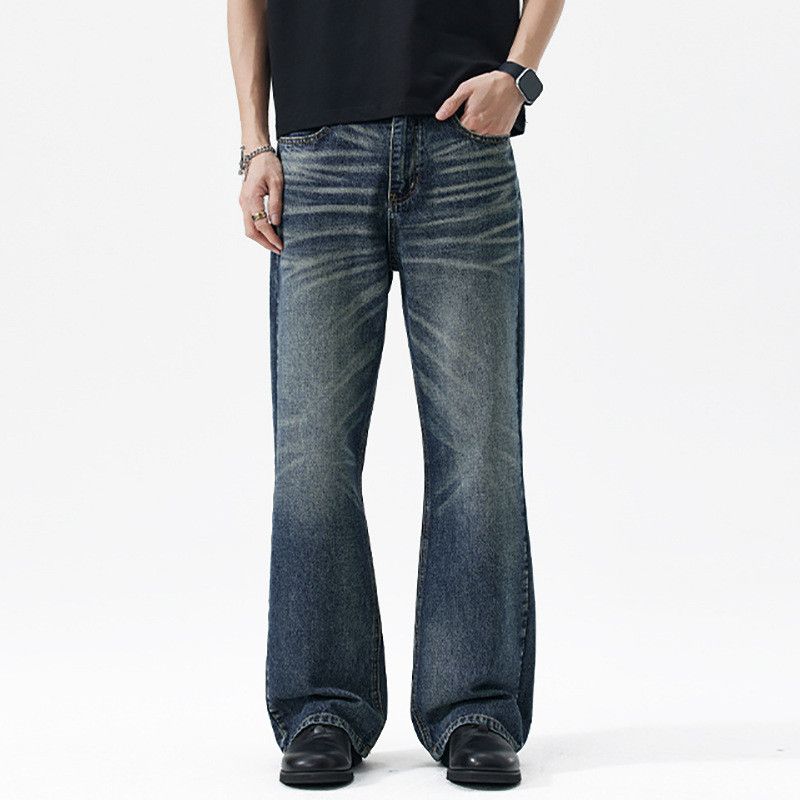 Japanese Brand Men's American Retro Flared Jeans with Whiskering Size US 32 / EU 48 - 1 Thumbnail