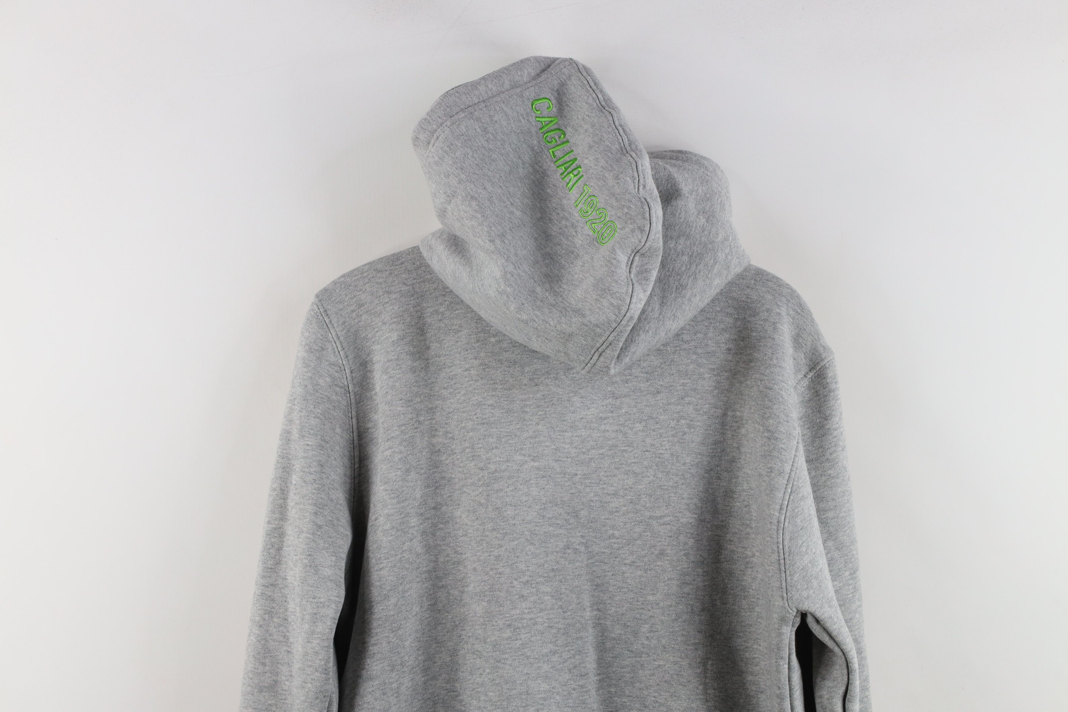 Vintage Macron Serie A Cagliari FC Soccer Football Full Zip Hoodie Size US S / EU 44-46 / 1 - 15 Thumbnail