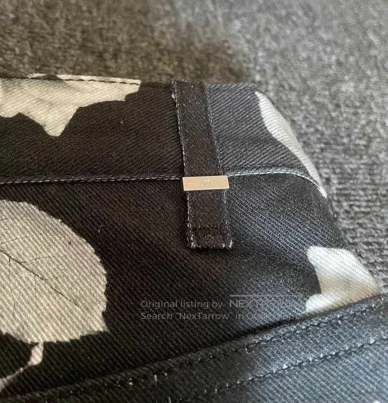 Dior Dior White Rose Print Elastic Jeans. Size US 34 / EU 50 - 5 Thumbnail