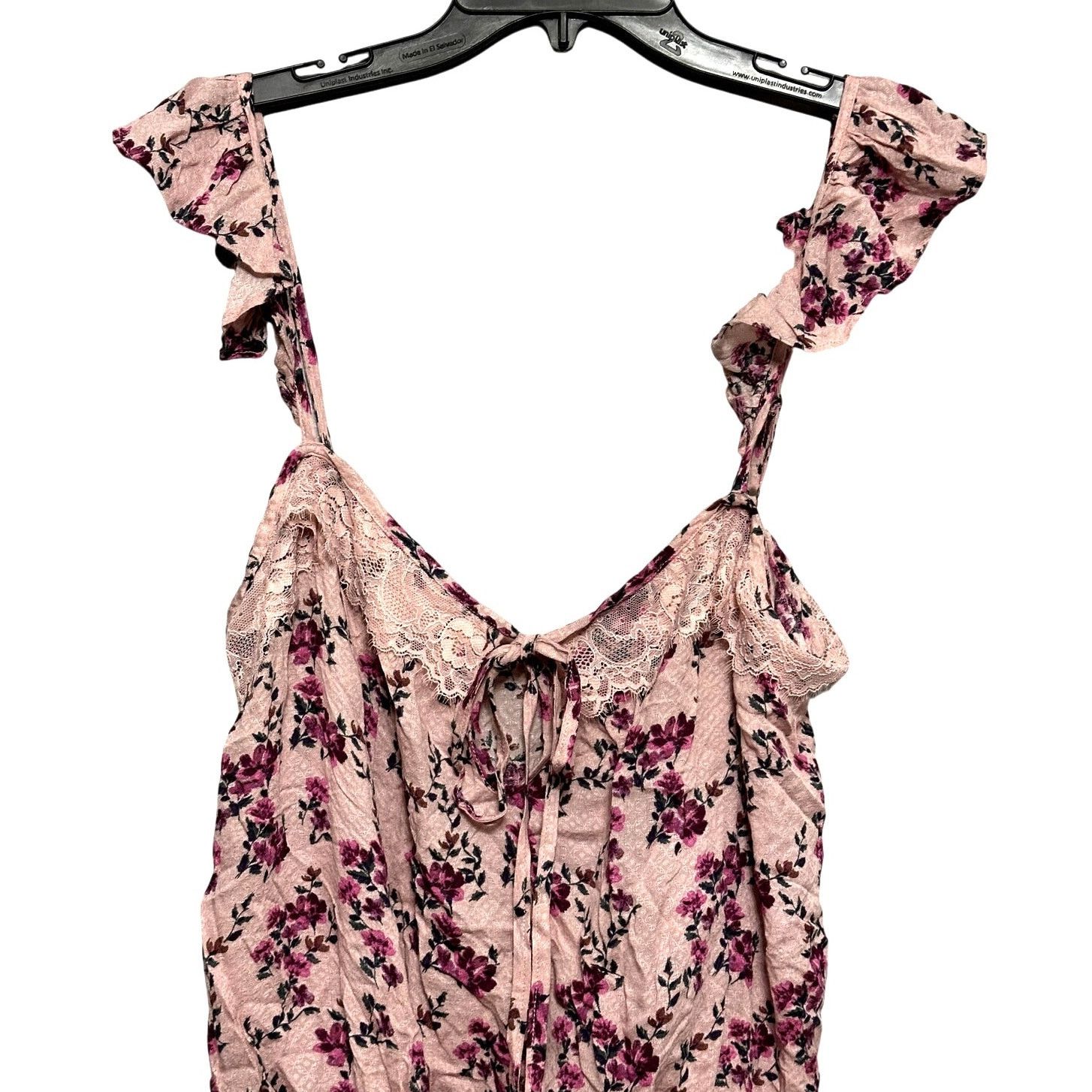 Free People Free People Take It Away Bodysuit Ruffle Pink Floral W S NWT Size S / US 4 / IT 40 - 3 Thumbnail