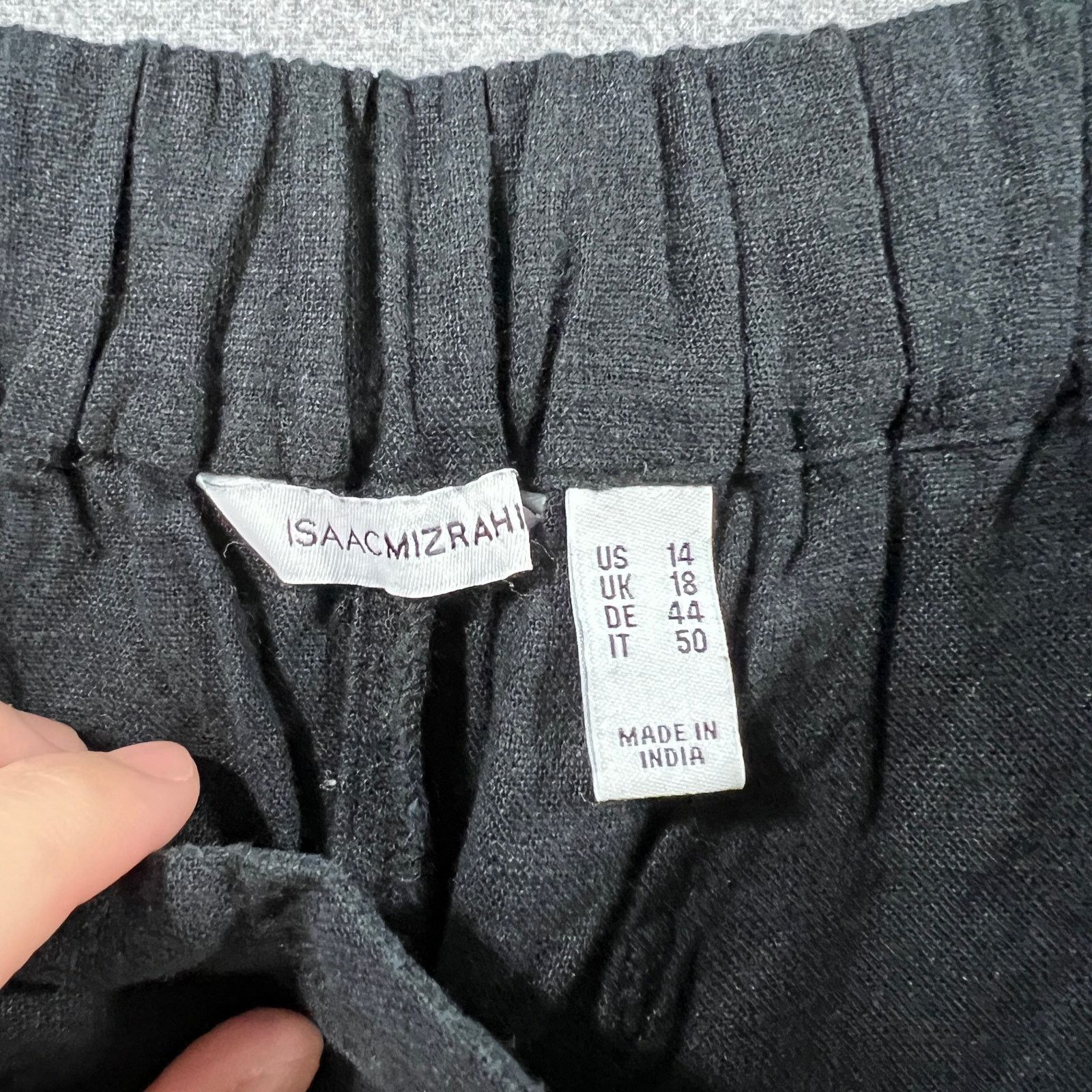 Other Isaac Mizrahi Live! Regular Linen Blend Pants Black, Reg 14 Size 36" / US 14 / IT 50 - 3 Thumbnail
