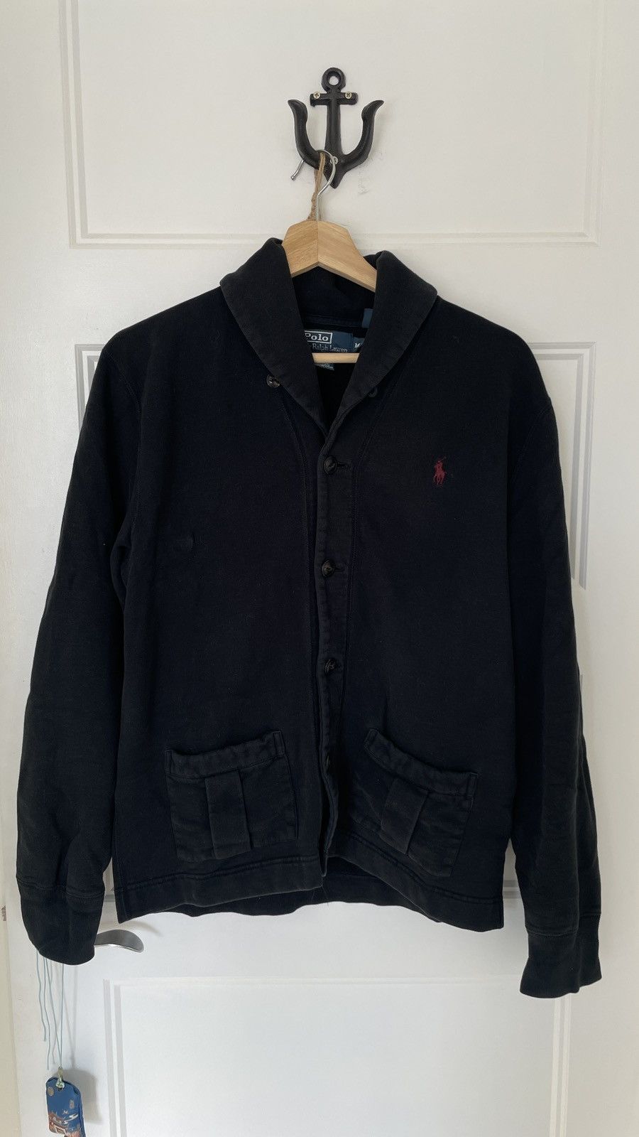 Ralph Lauren BLACK CARDIGAN RALPH LAUREN (M) Size M / US 6-8 / IT 42-44 - 1 Thumbnail