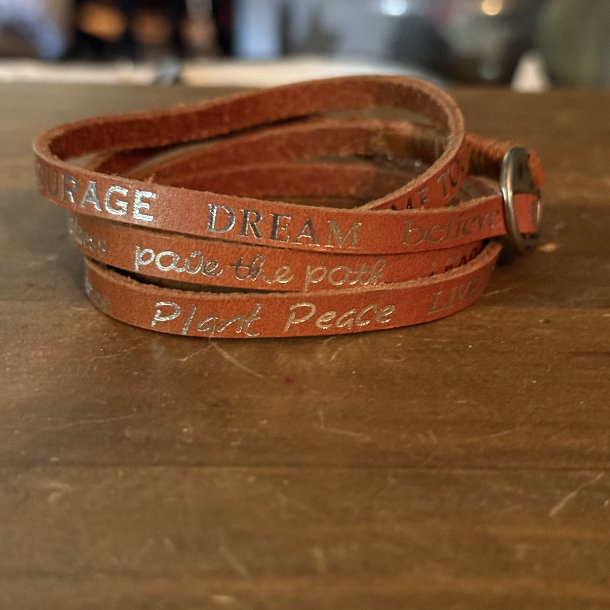 Other Words of inspiration leather wrap bracelet Size ONE SIZE - 4 Thumbnail