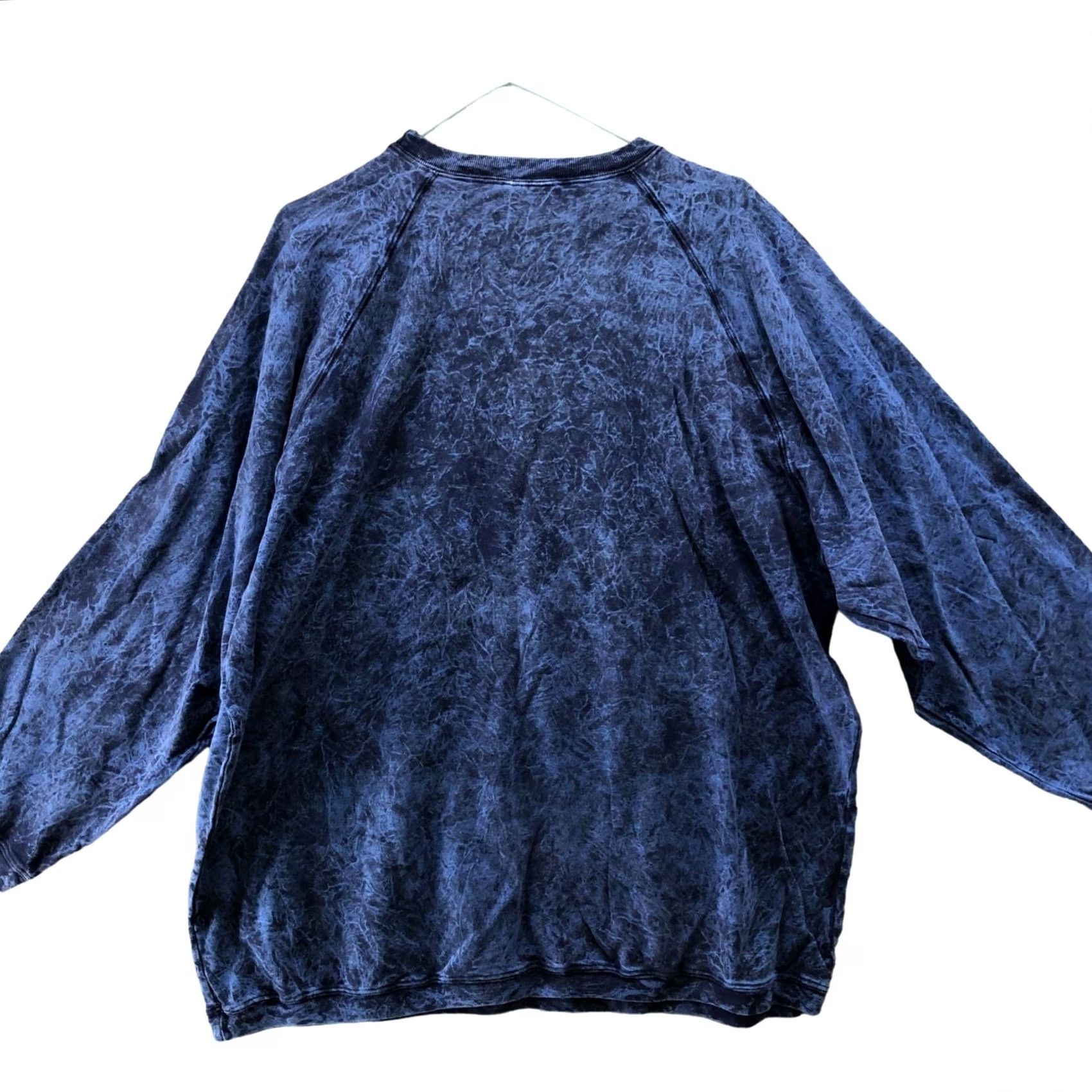 Vintage VINTAGE City Lights Oversized Sweatshirt One Size Mens Womens Blue Stone Wash Sweatshirt Pullover Crew Neck Fleece 100% Cotton Size ONE SIZE - 2 Thumbnail