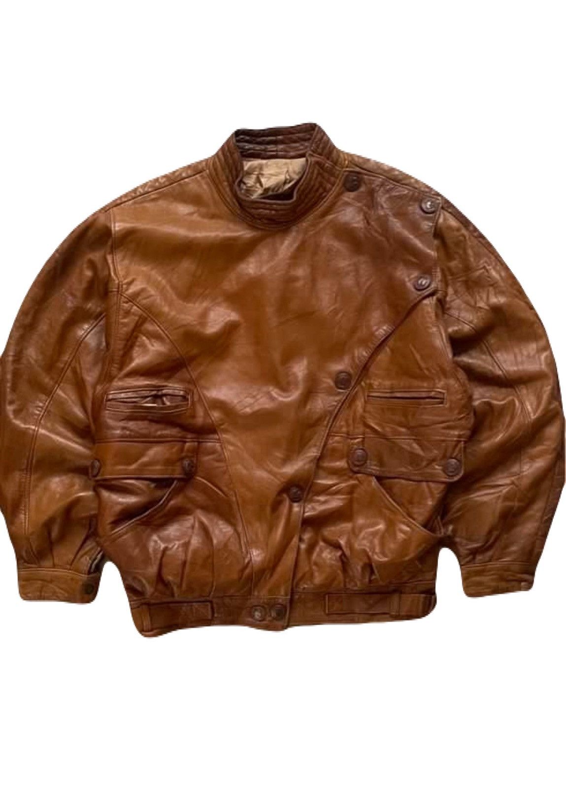 Genuine Leather Vintage 90’s leather jacket by epiderme paris Size US XXL / EU 58 / 5 - 2 Thumbnail