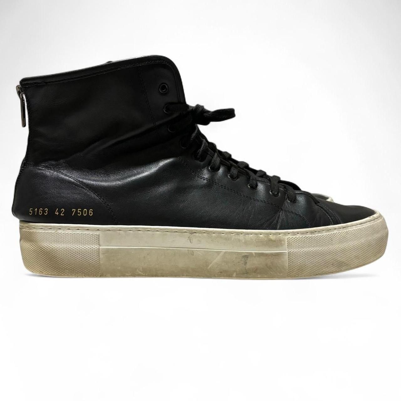 Common Projects × Designer Common Projects Achilles Mid Black Leather Shoes - Size 42 Size US 9 / EU 42 - 1 Thumbnail