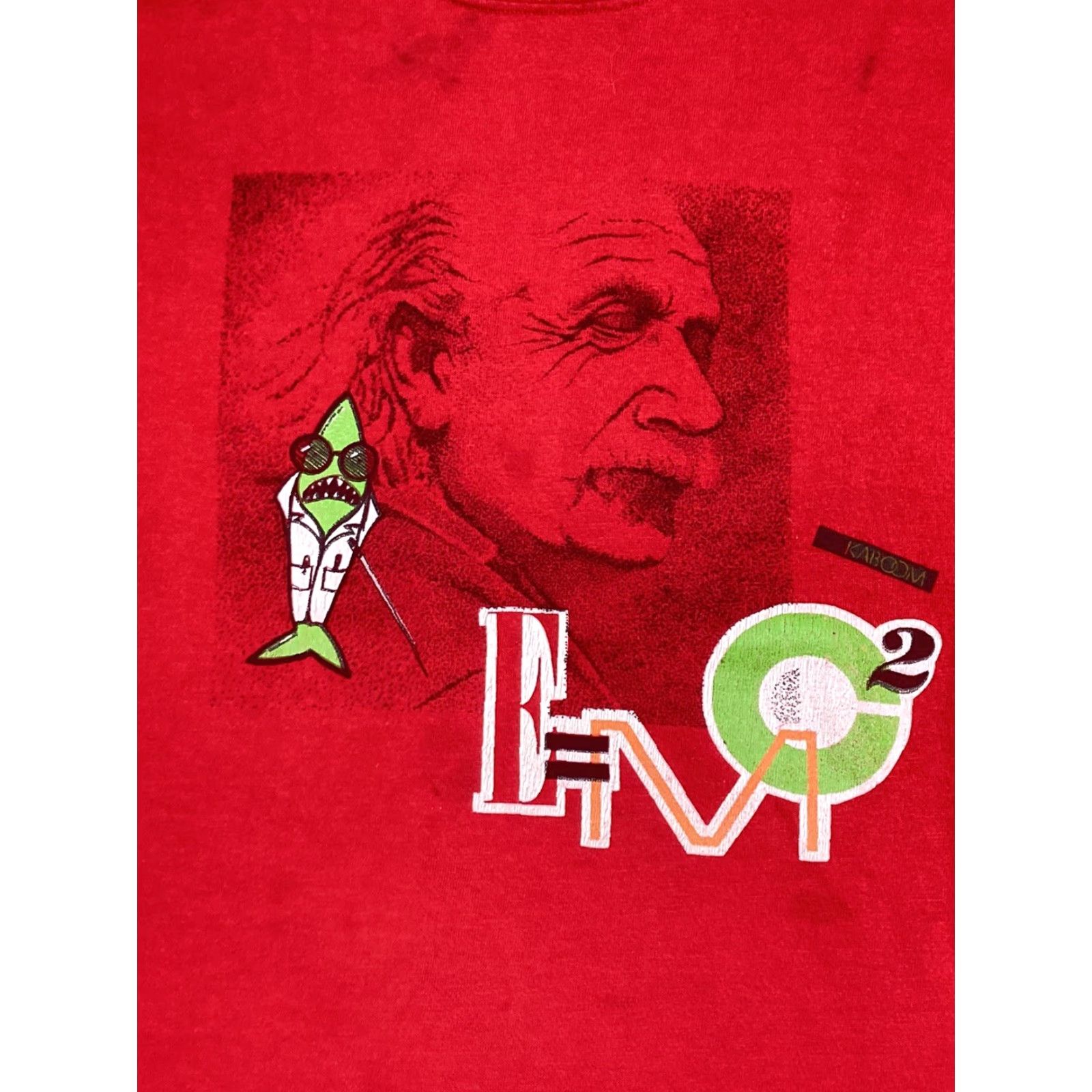 Vintage VINTAGE Albert Einstein T-Shirt USA Red Large MENS Size US L / EU 52-54 / 3 - 2 Thumbnail