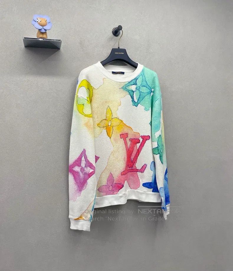 Louis Vuitton Louis Vuitton Crew Neck Pullover Ink Print Hoopless Classi Size US XL / EU 56 / 4 - 6 Thumbnail