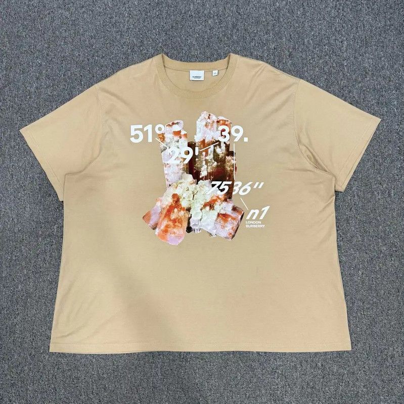 Burberry Burberry Khaki Cotton Men's T-Shirt, XXL Size US XXL / EU 58 / 5 - 1 Thumbnail