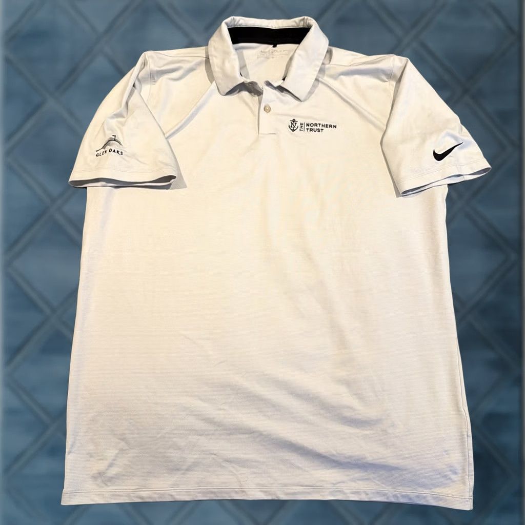 Nike Nike Golf Polo - Glen Oaks Country Club - THE NORTHERN TRUST - Men XL White Polo Size US XL / EU 56 / 4 - 1 Thumbnail