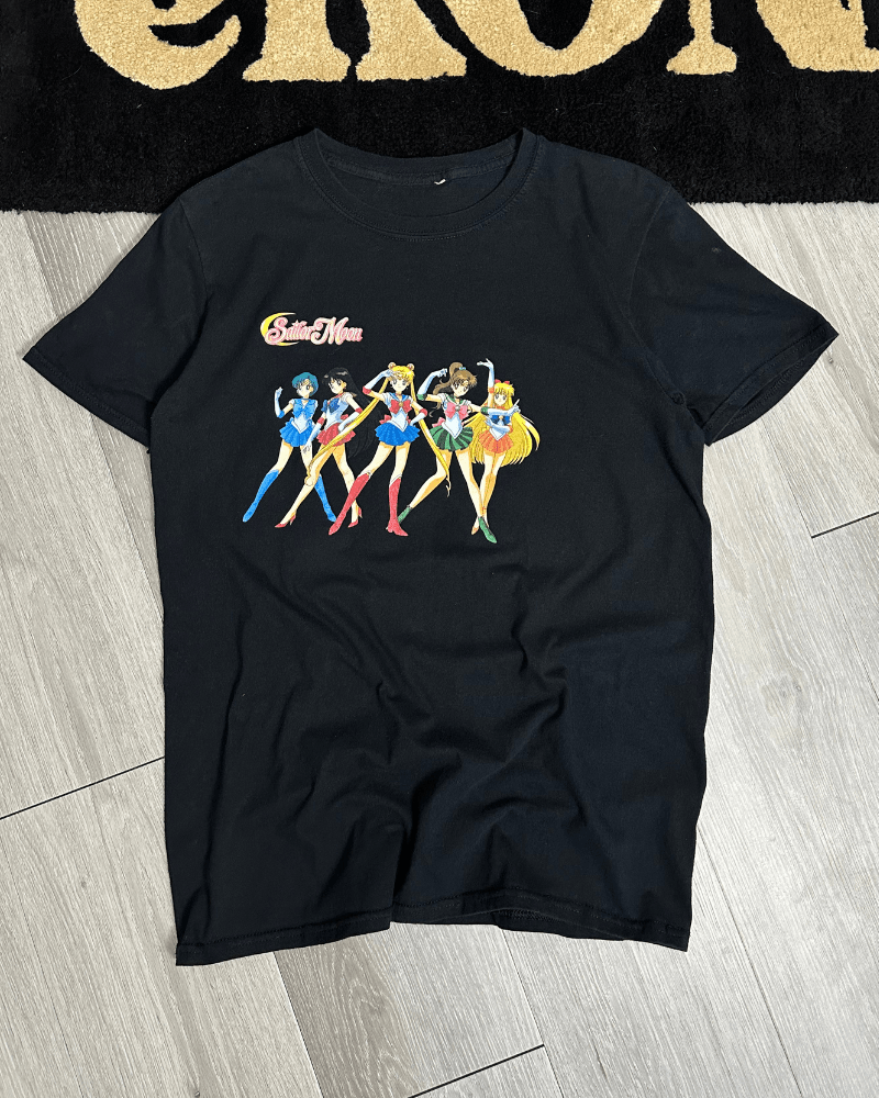 Anime Vintage Sailor Moon Anime Black T-Shirt - Size Medium Size US M / EU 48-50 / 2 - 1 Thumbnail
