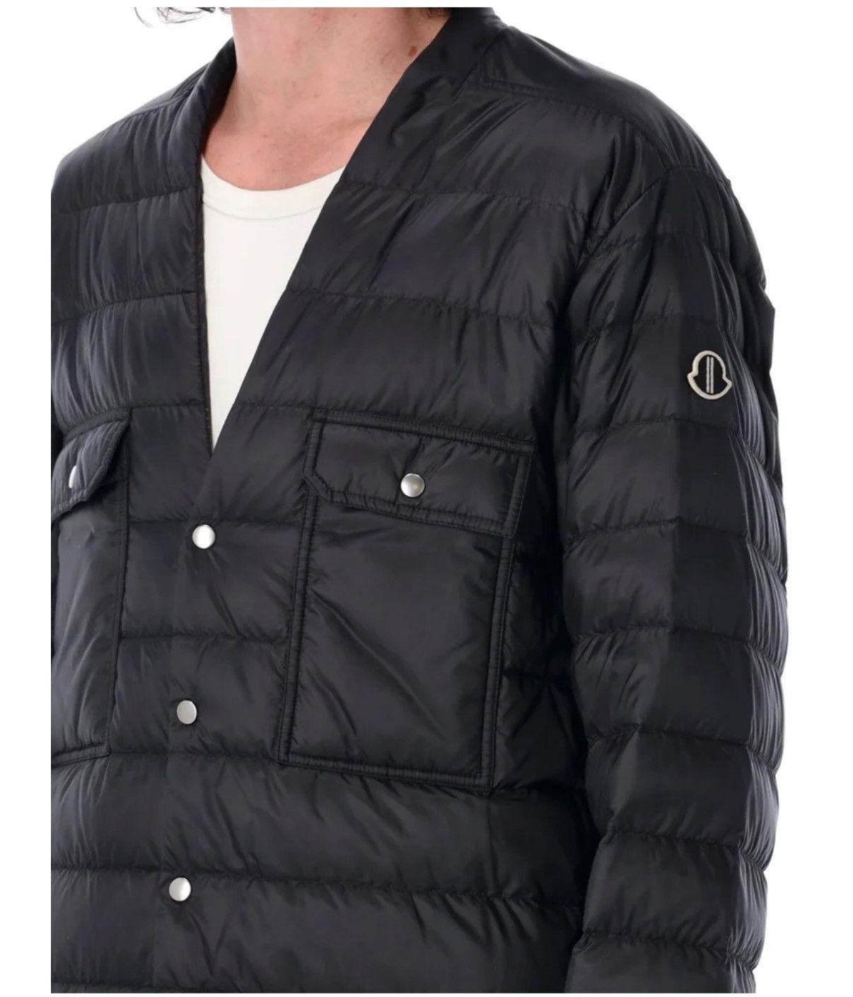 Moncler × Rick Owens V-Neck Padded Jacket Size US M / EU 48-50 / 2 - 3 Thumbnail