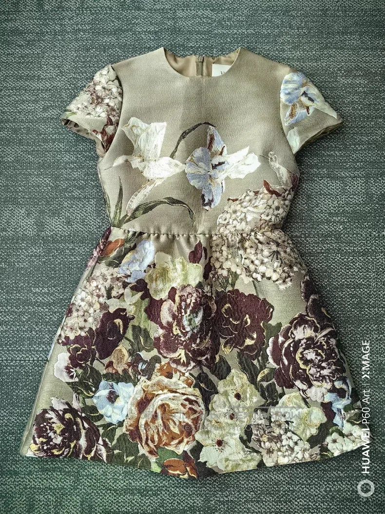 Valentino Valentino Brocade floral short-sleeved dress Size S / US 4 / IT 40 - 4 Thumbnail