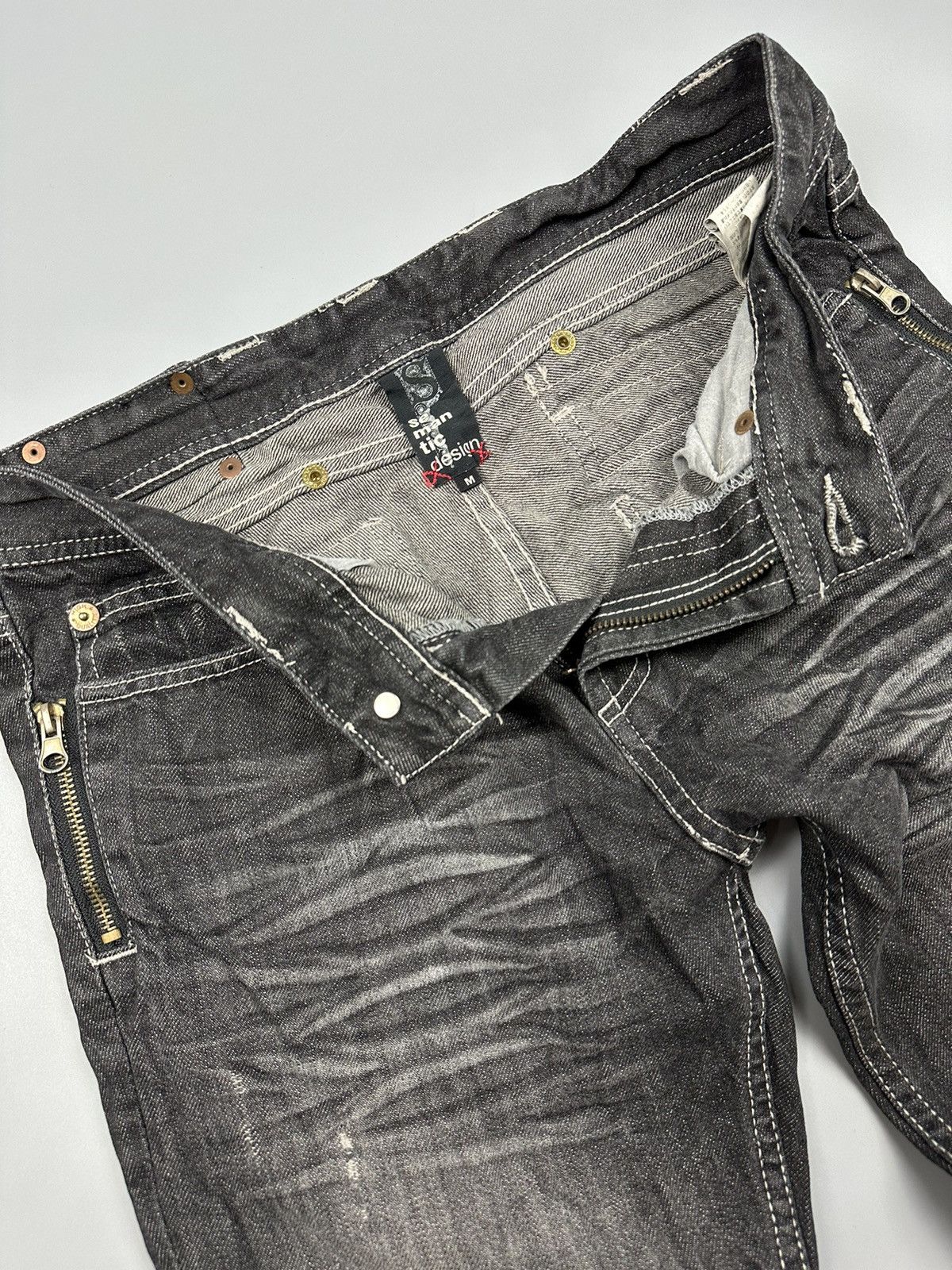 If Six Was Nine × Le Grande Bleu (L.G.B.) × semanticdesign 🔥Seditionaries🔥Distressed Semantic Design Denim Size US 32 / EU 48 - 9 Thumbnail