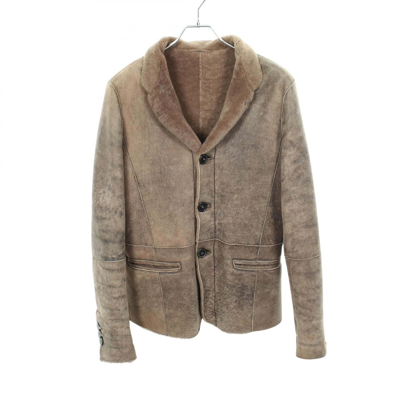 Emporio Armani Emporio Armani Emporio Armani Shearling Jacket Leather Outerwear DUTY FREE for USA Size ONE SIZE - 1 Thumbnail